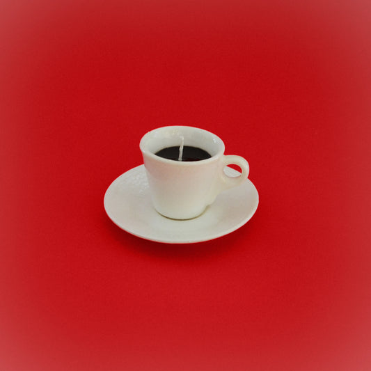 Coffee cup candle