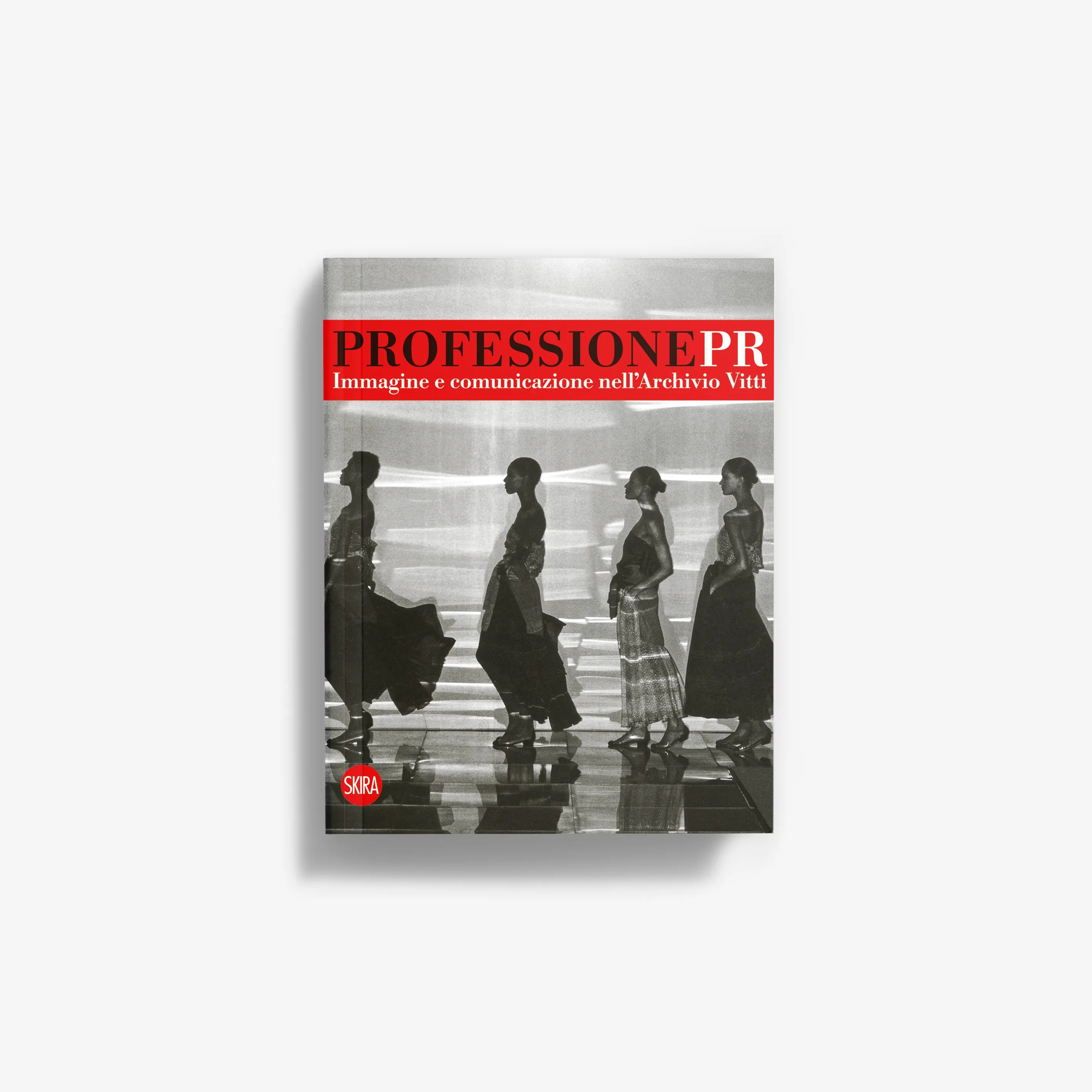 Professione PR book cover with red banner and grayscale people silhouettes