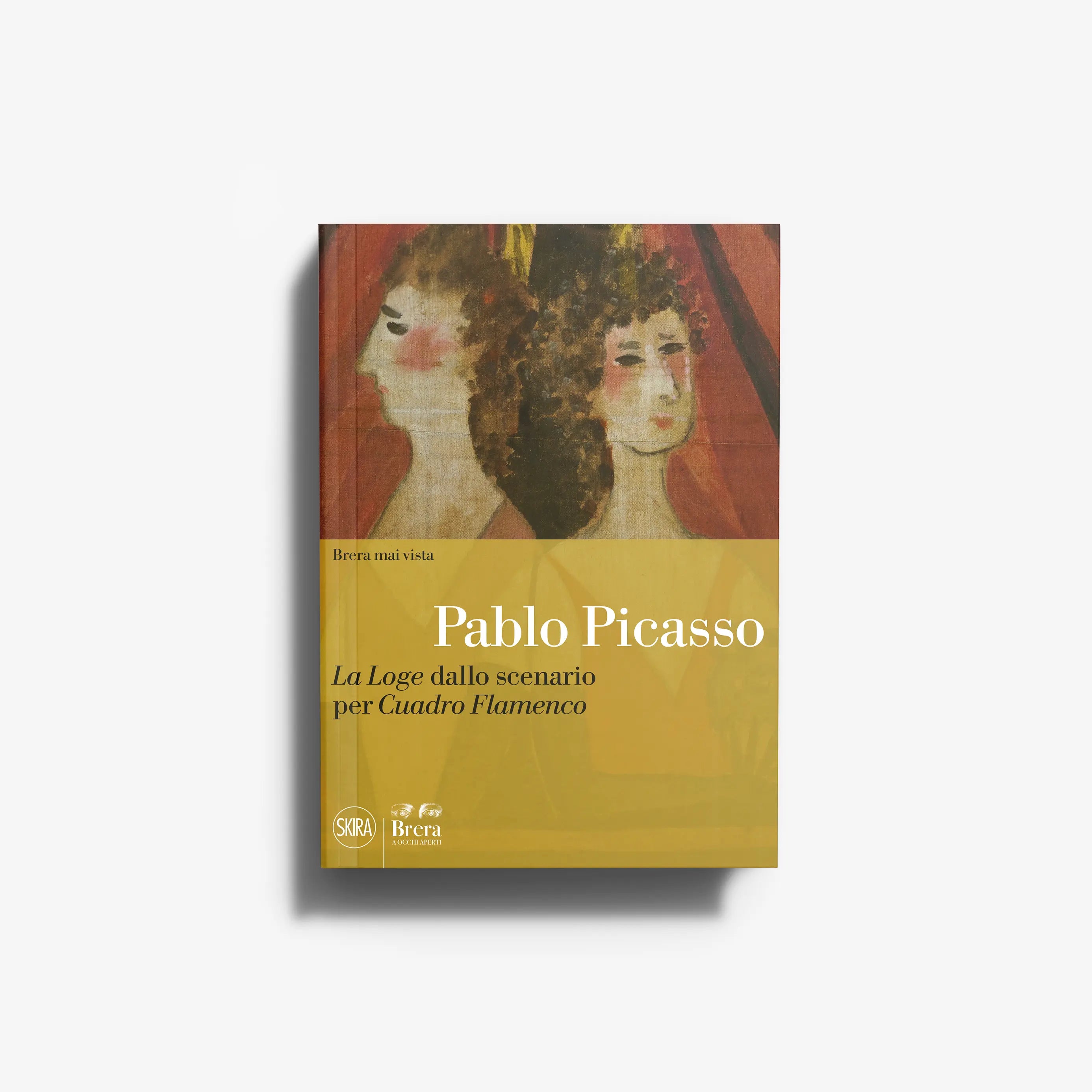 Art book by Skira Arte with Pablo Picasso cover art in warm brown and yellow, catalogo d'arte illustrato