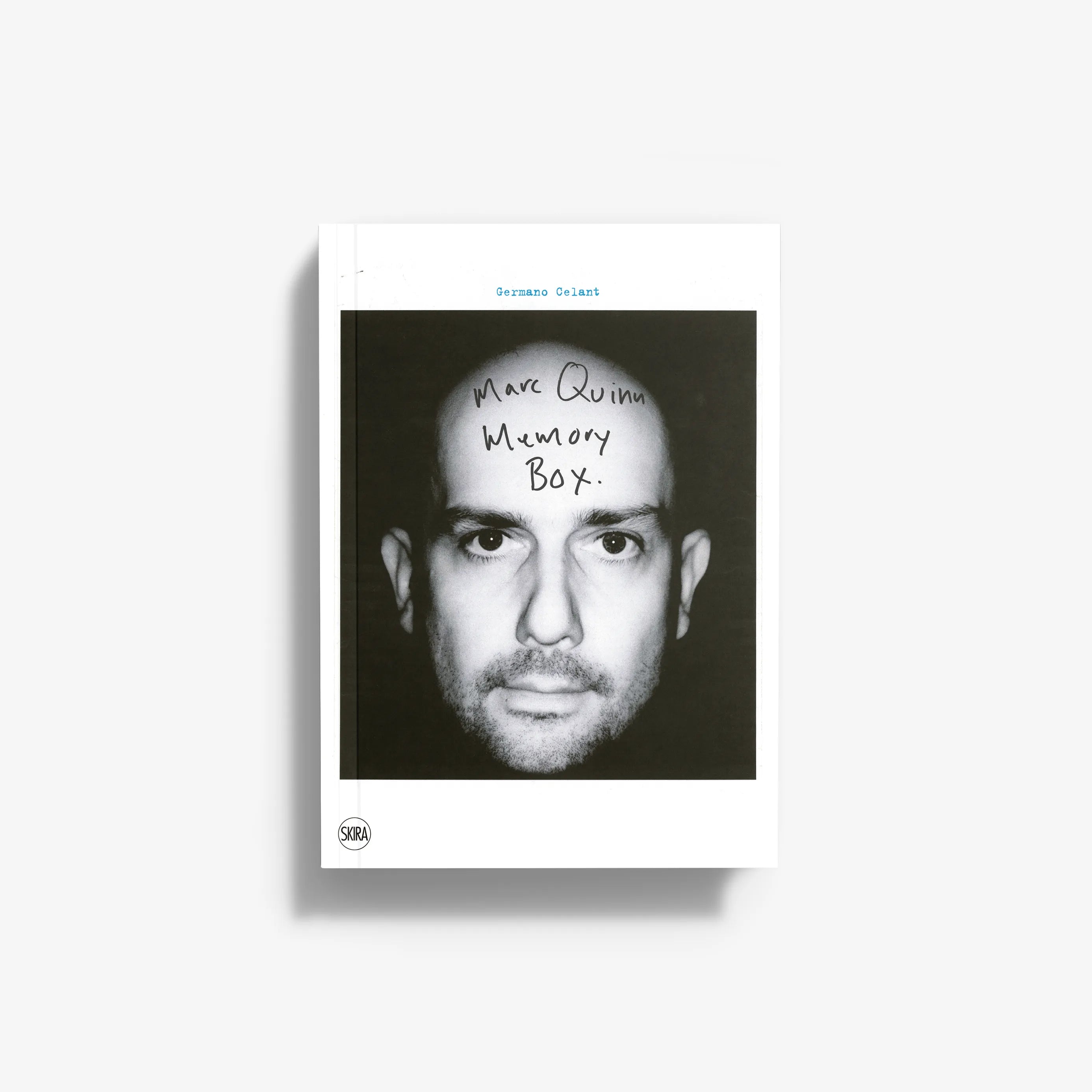 Marc Quinn Memory Box hardcover book with dark portrait cover and handwritten title