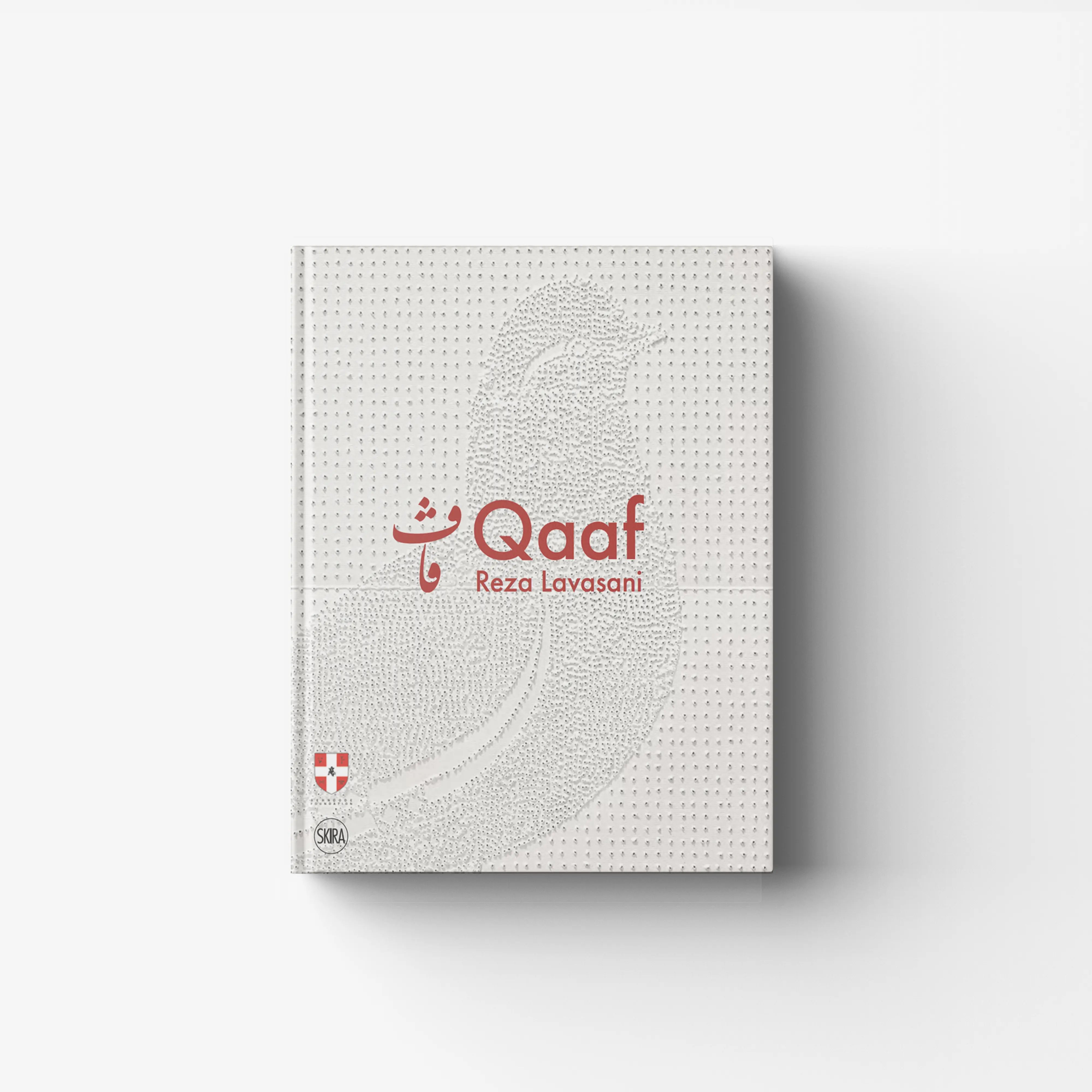 Contemporary art book in white with dotted cover, Skira Arte, Reza Lavasani artwork selection