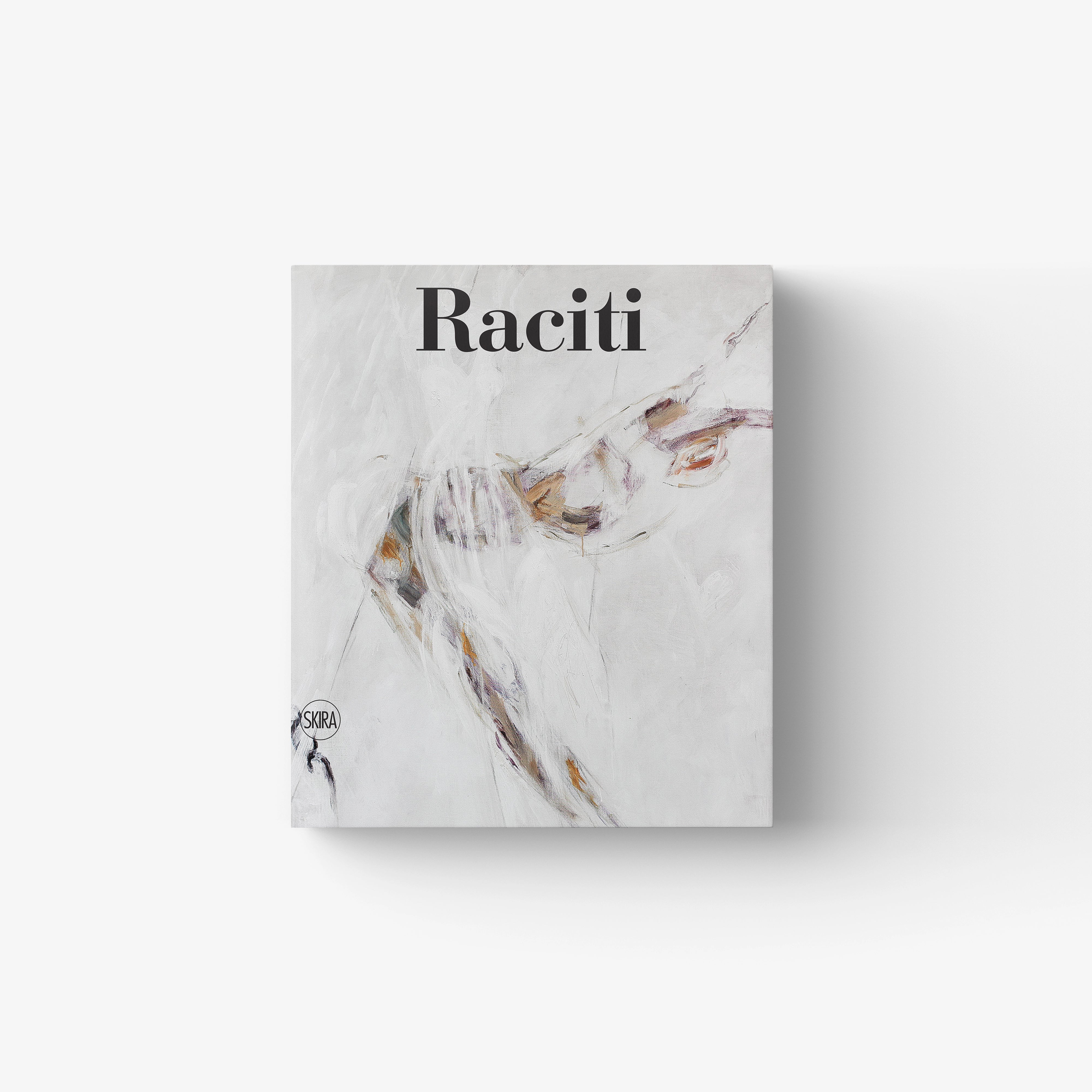 Art catalogue raisonné by Skira Arte titled Raciti, white cover with painted figures and 2,200 images