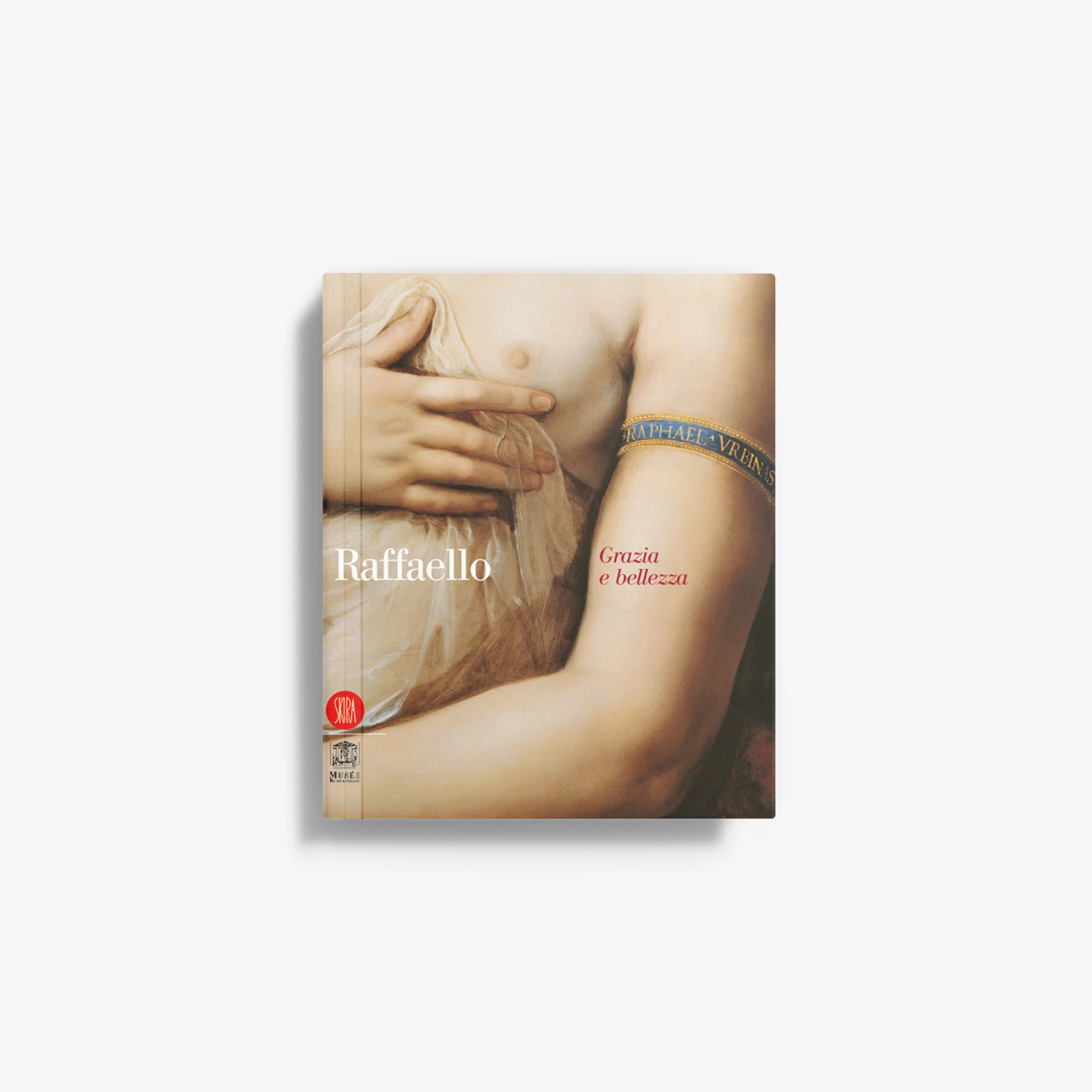 Beauty magazine/book cover with nude-style torso photo and decorative title text