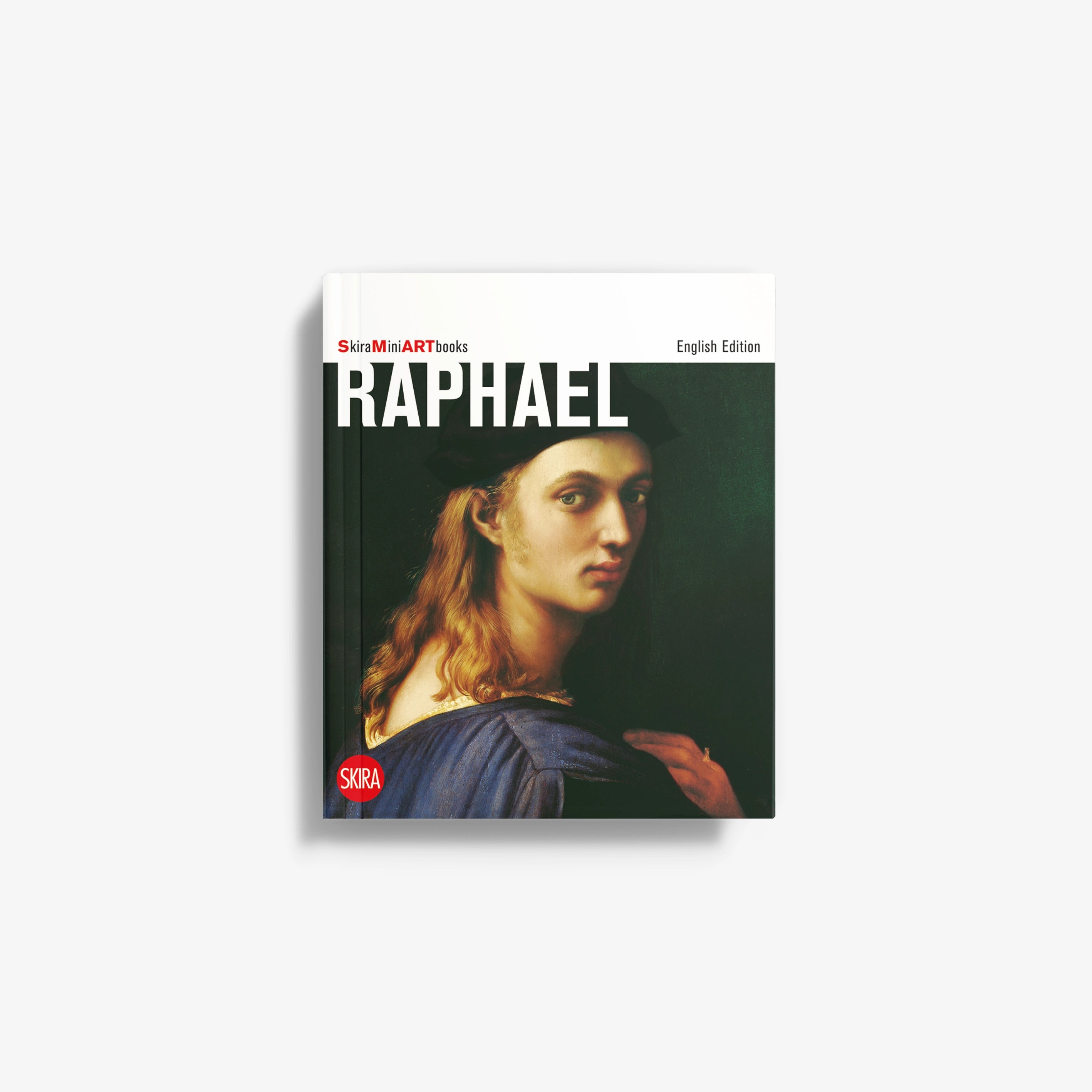 Raphael art book with illustrated Renaissance woman on dark green cover