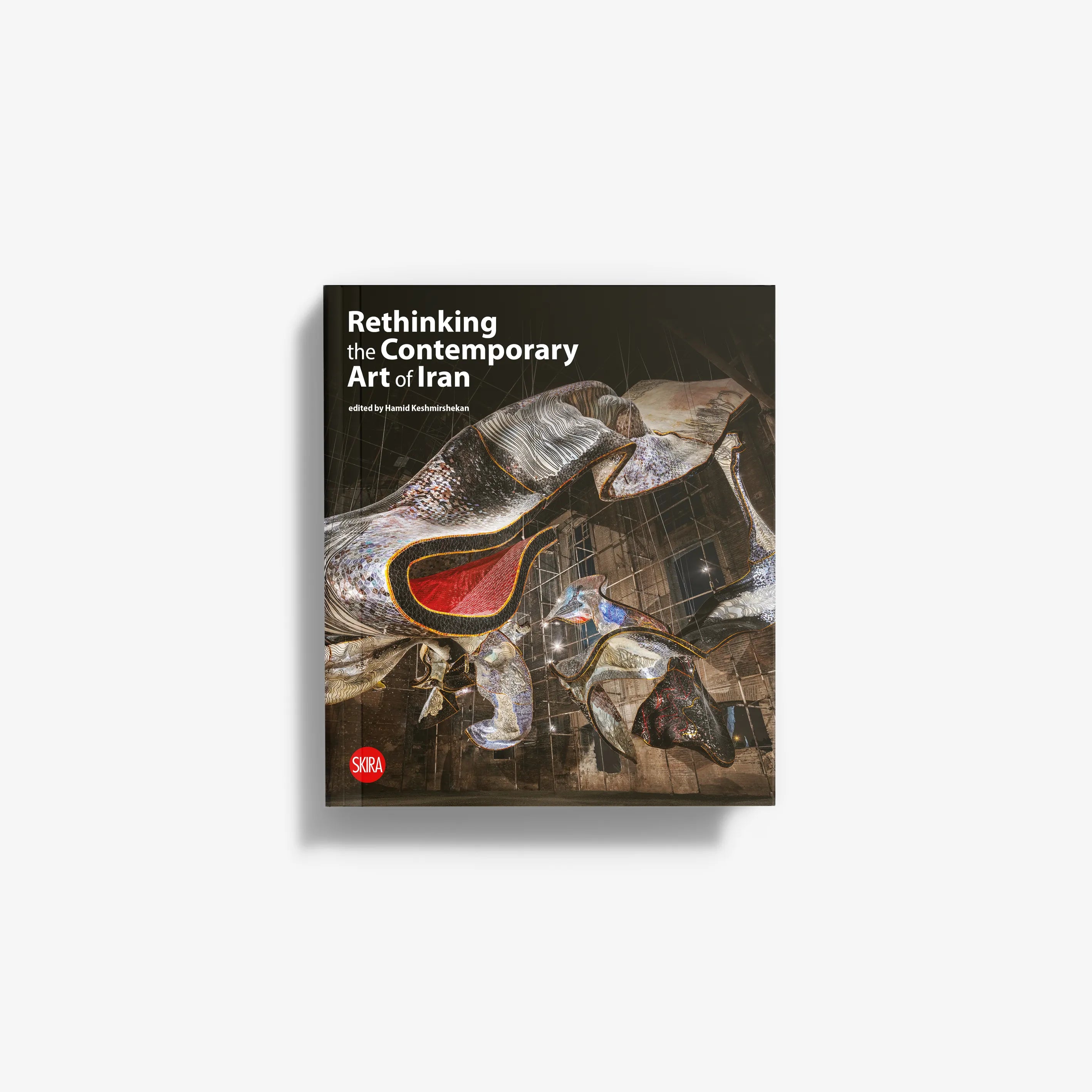 Contemporary art book by Skira Arte with three-essay structure, black cover featuring illustrated figures