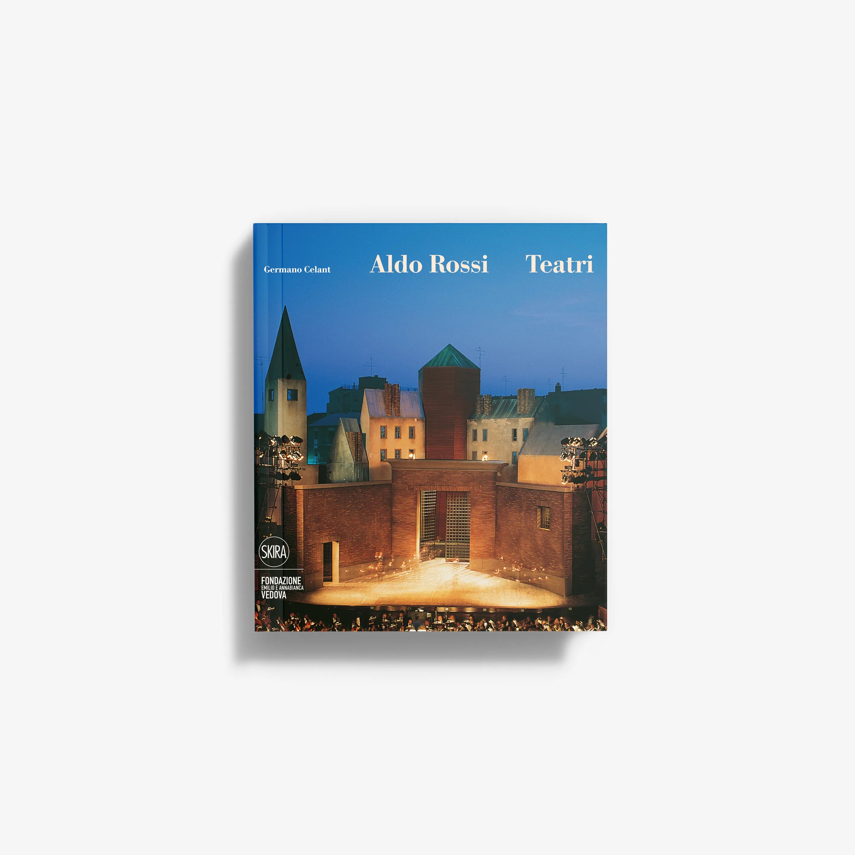 Aldo Rossi Teatri book with colorful theater cityscape cover