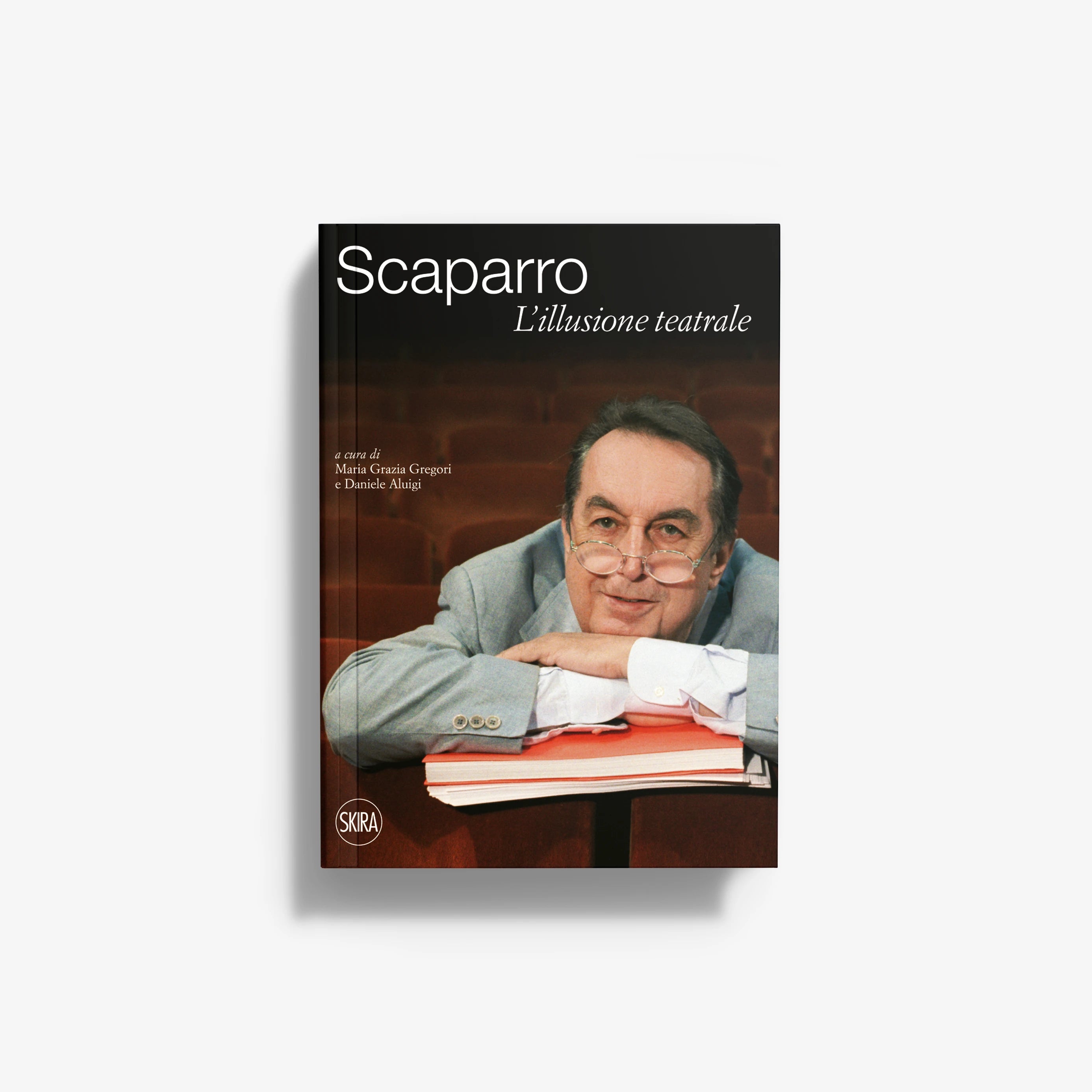 Scaparro book cover with man portrait and title text
