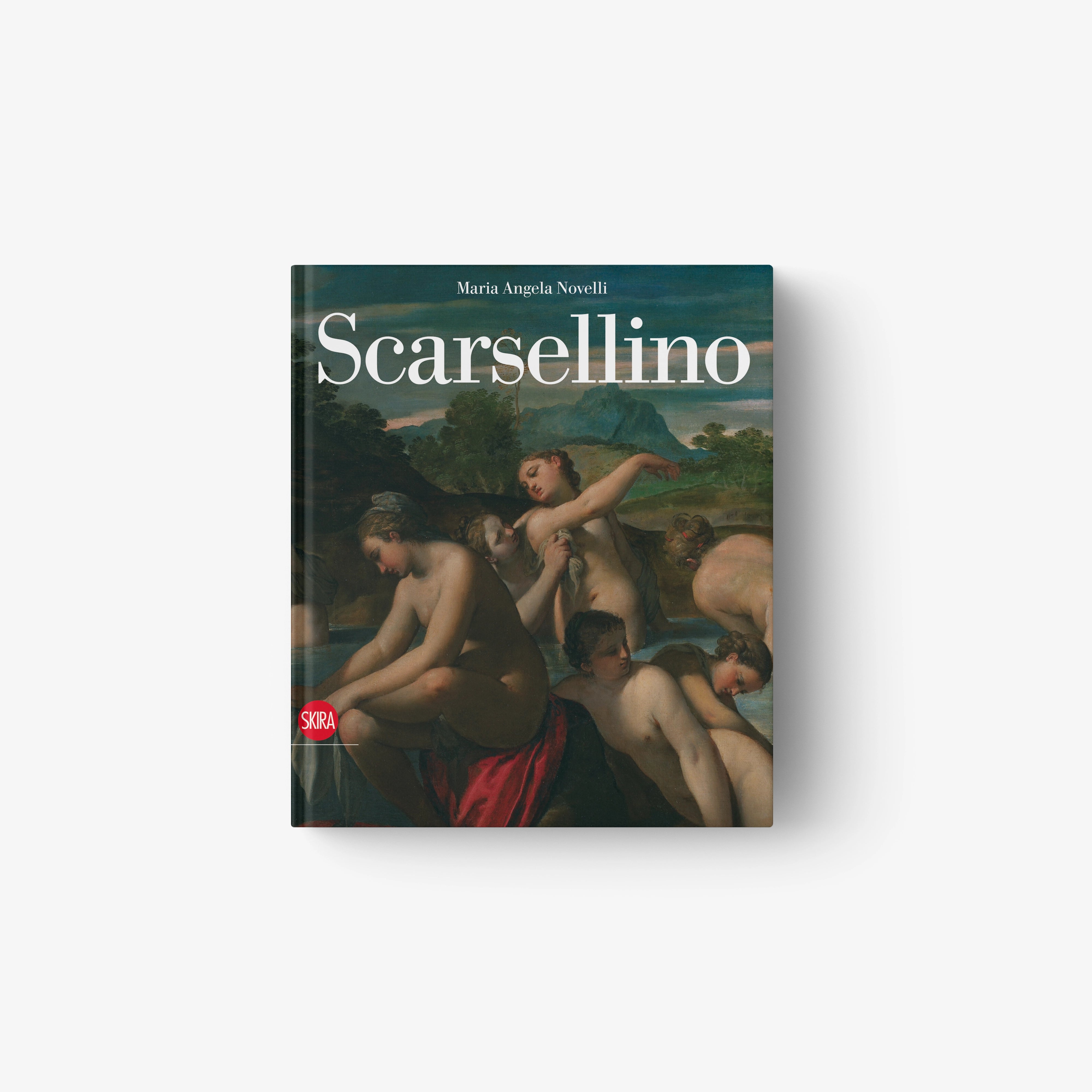 Scarsellino book with classical art nude figures on green background cover