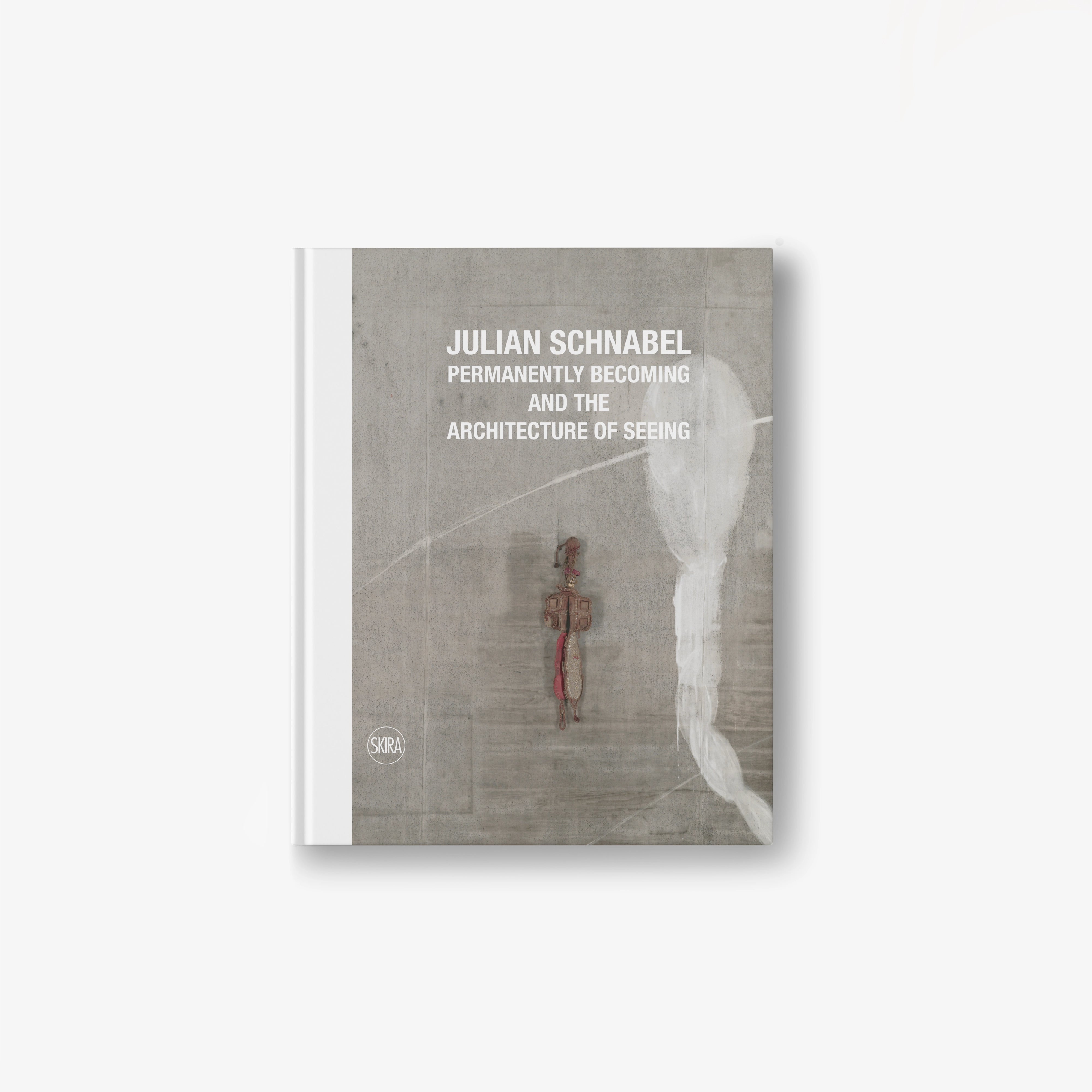 Julian Schnabel hardcover art book with gray cover and central illustrated figure