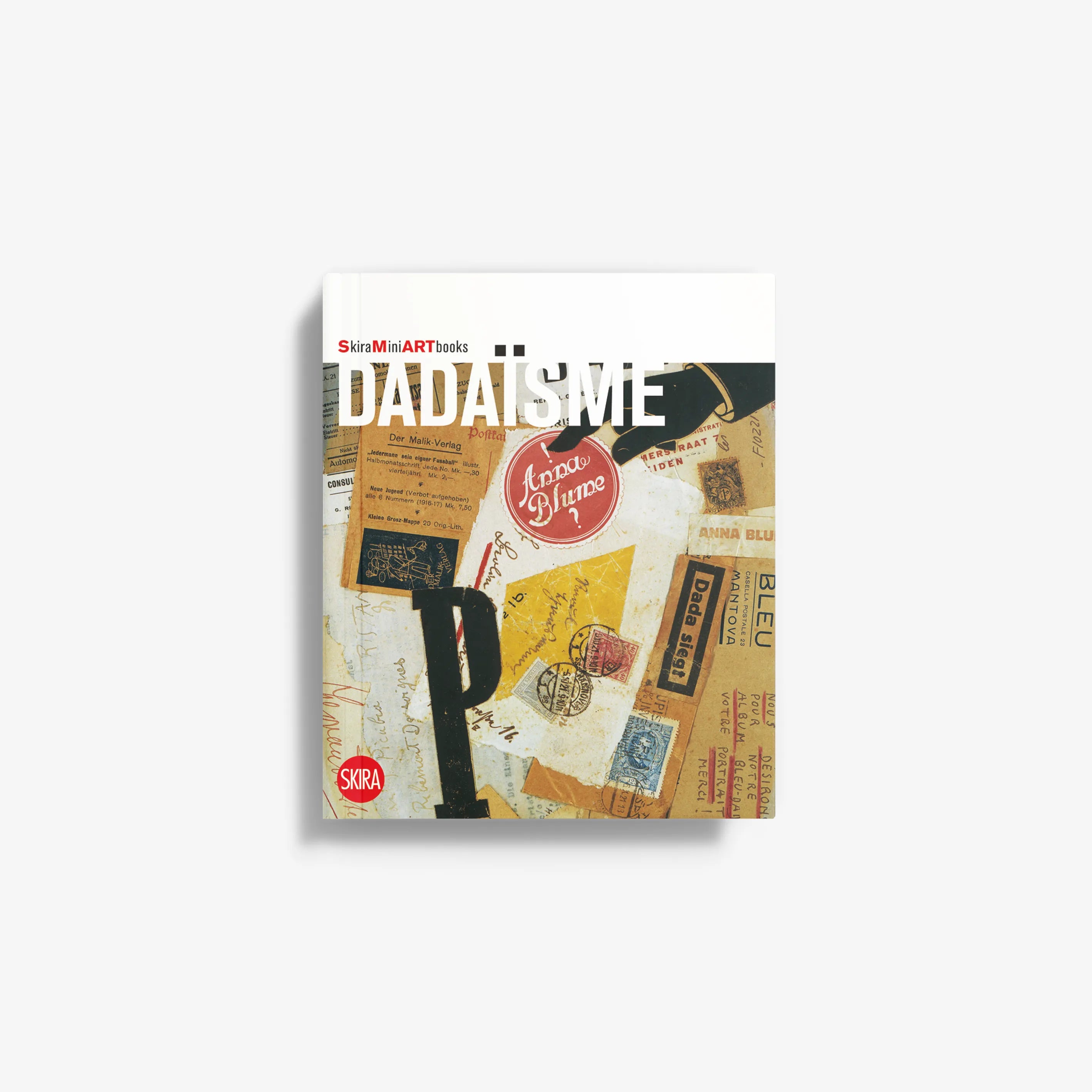 Dada French edition book with collage cover, cream and black typography