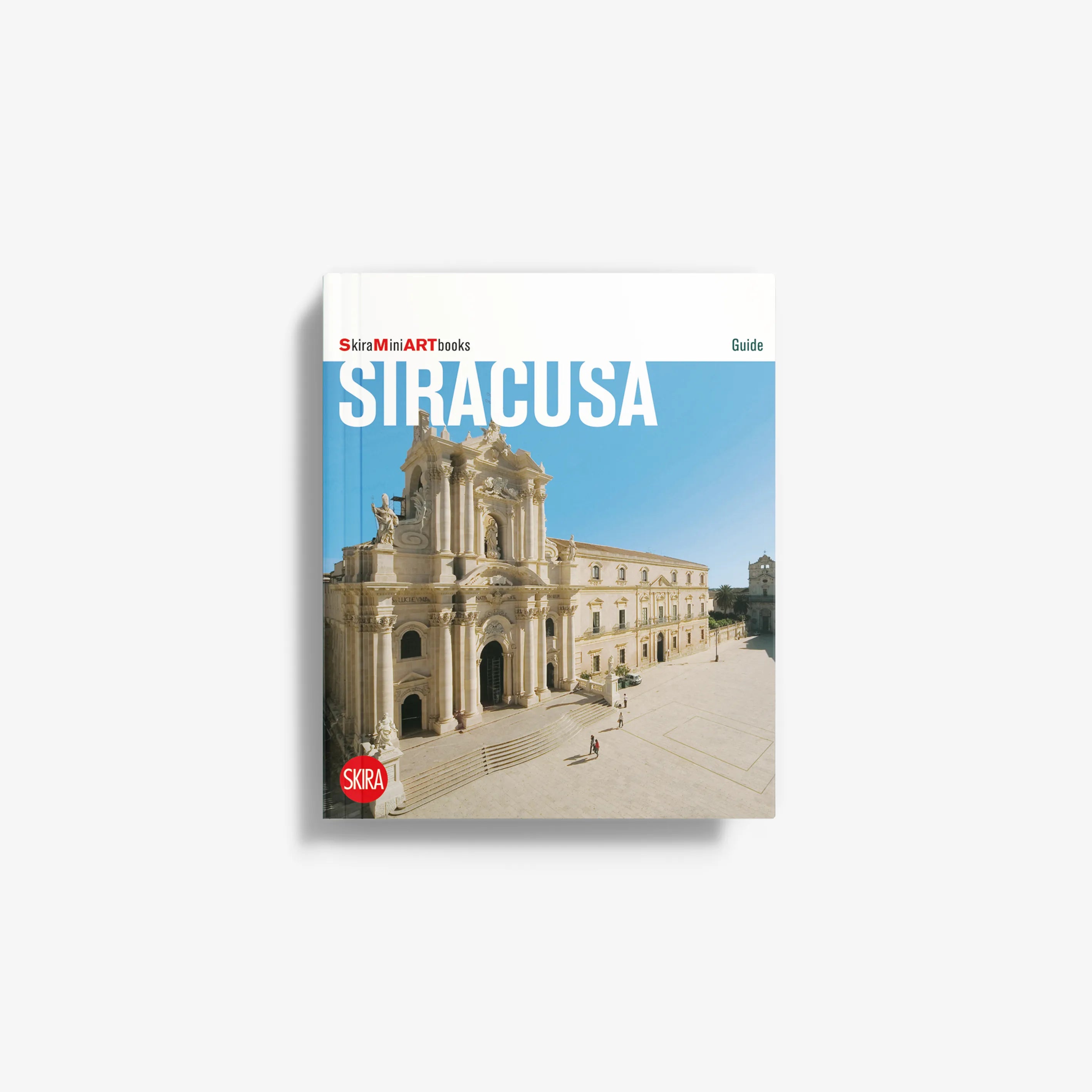 Siracusa travel guide book with illustrated city architecture cover
