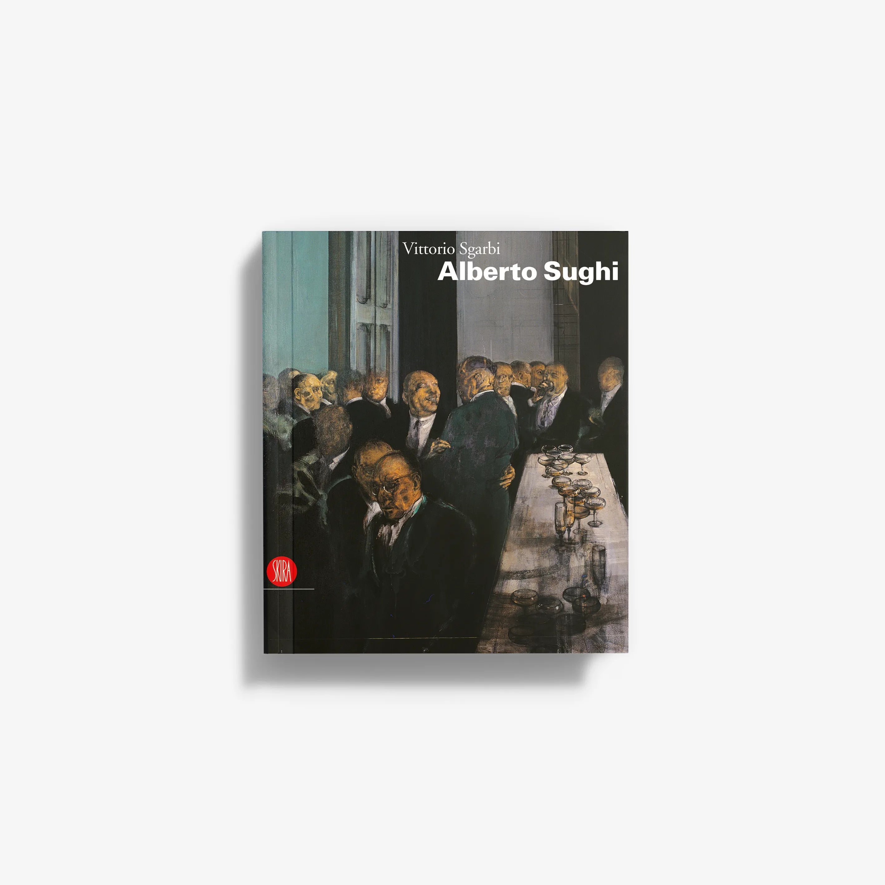Alberto Sughi hardcover book with vintage crowd artwork on cover