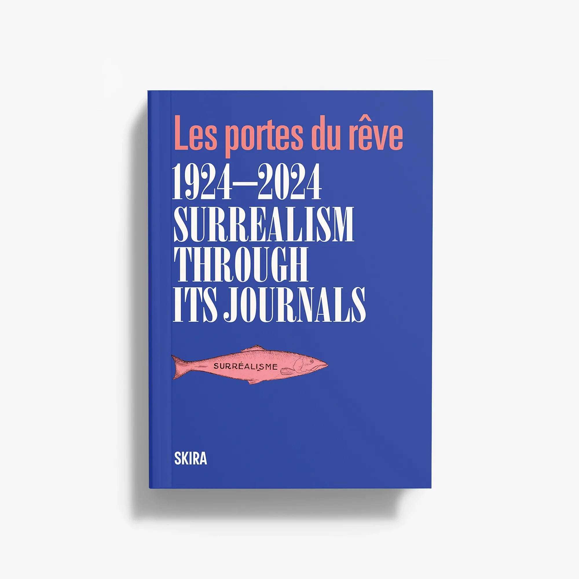 Blue hardcover book with red and white title lettering and illustrated logo on cover