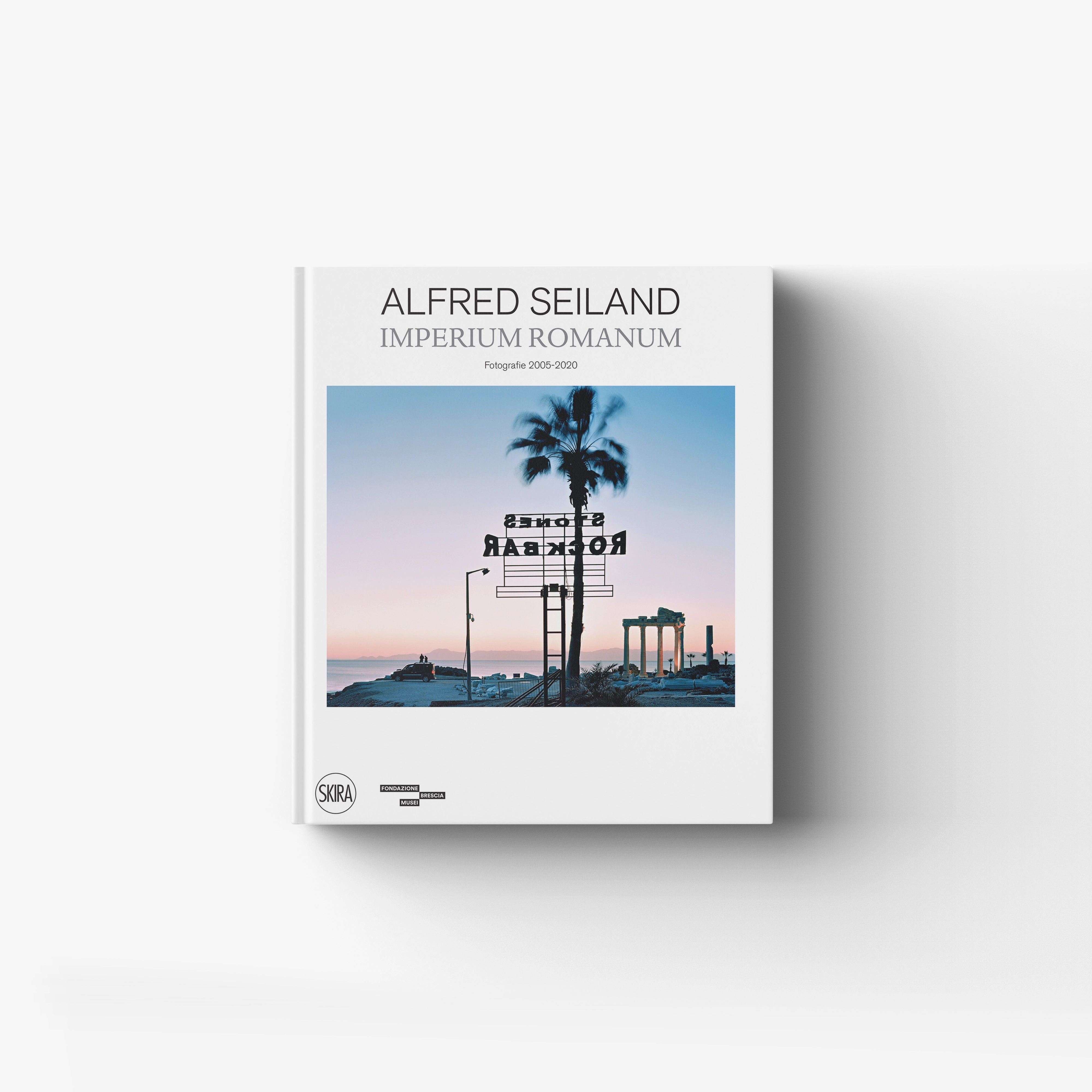 Art photo book by Skira Arte, white cover with Alfred Seiland title, Italian edition, Imperium Romanum project