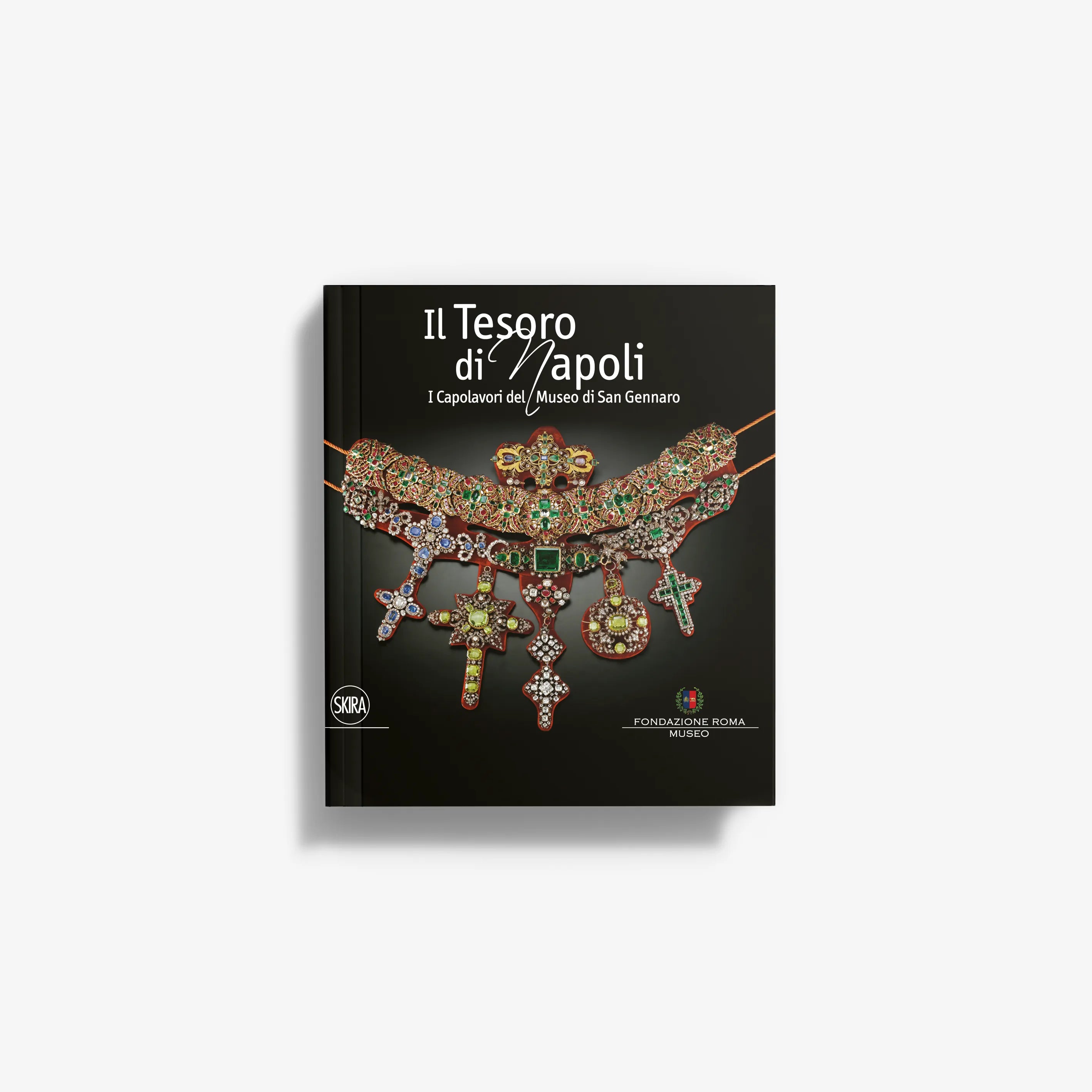 Treasure of Naples book cover with colorful jewel illustration and cross charms