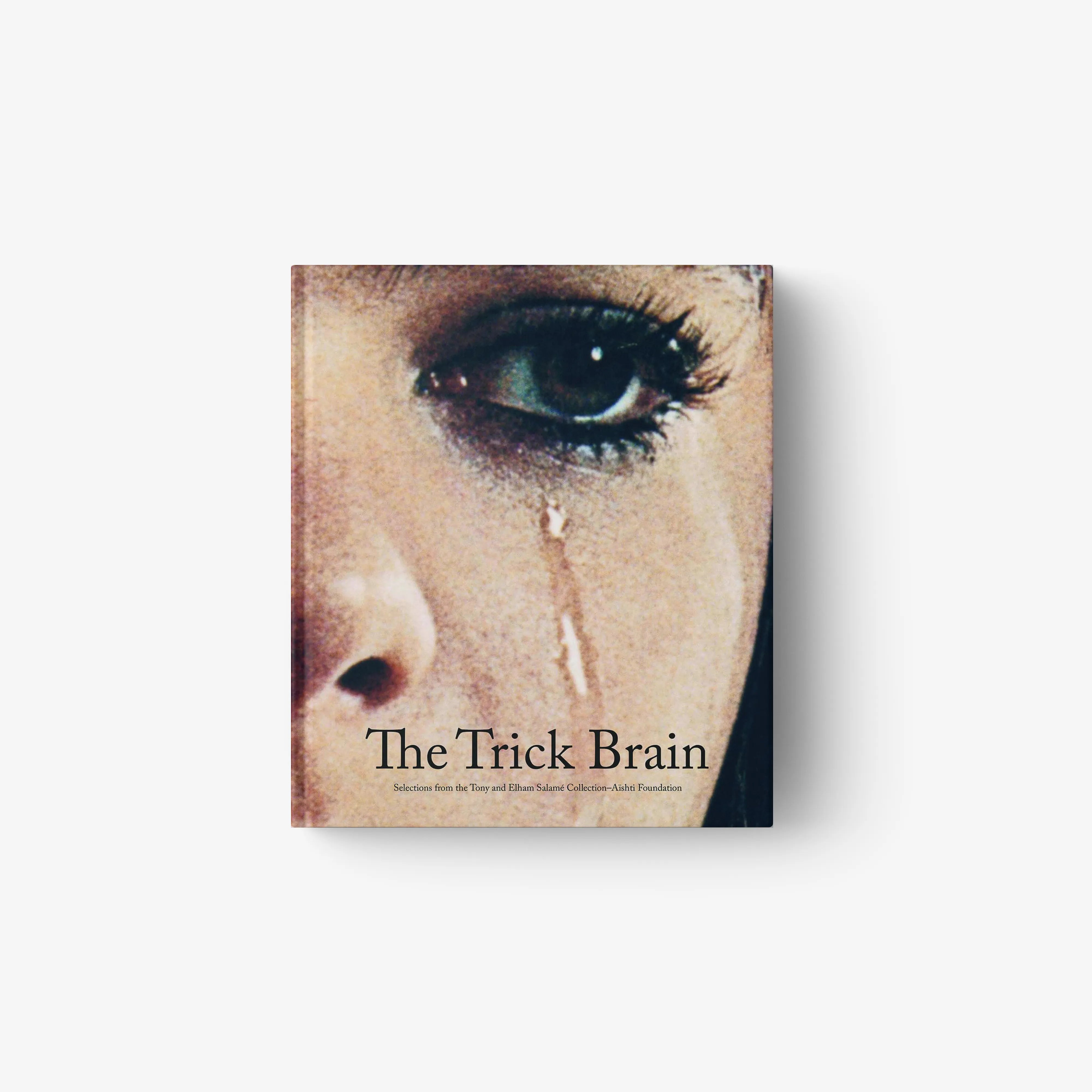 Contemporary art exhibition catalog by Skira Arte, The Trick Brain, close-up eye artwork with neo-surrealist sensibility