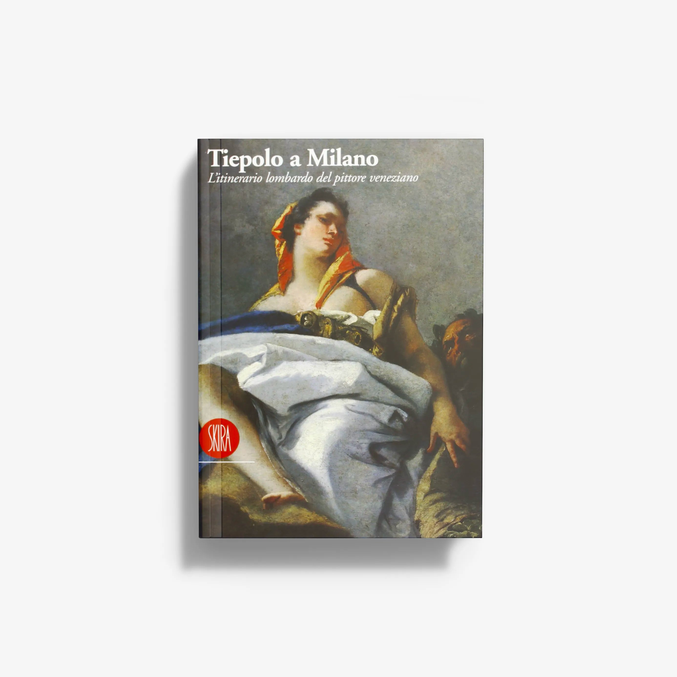 Art book by Skira Arte with illustrated cover showing Tiepolo portrait, titled Tiepolo a Milano and L'itinerario lombardo