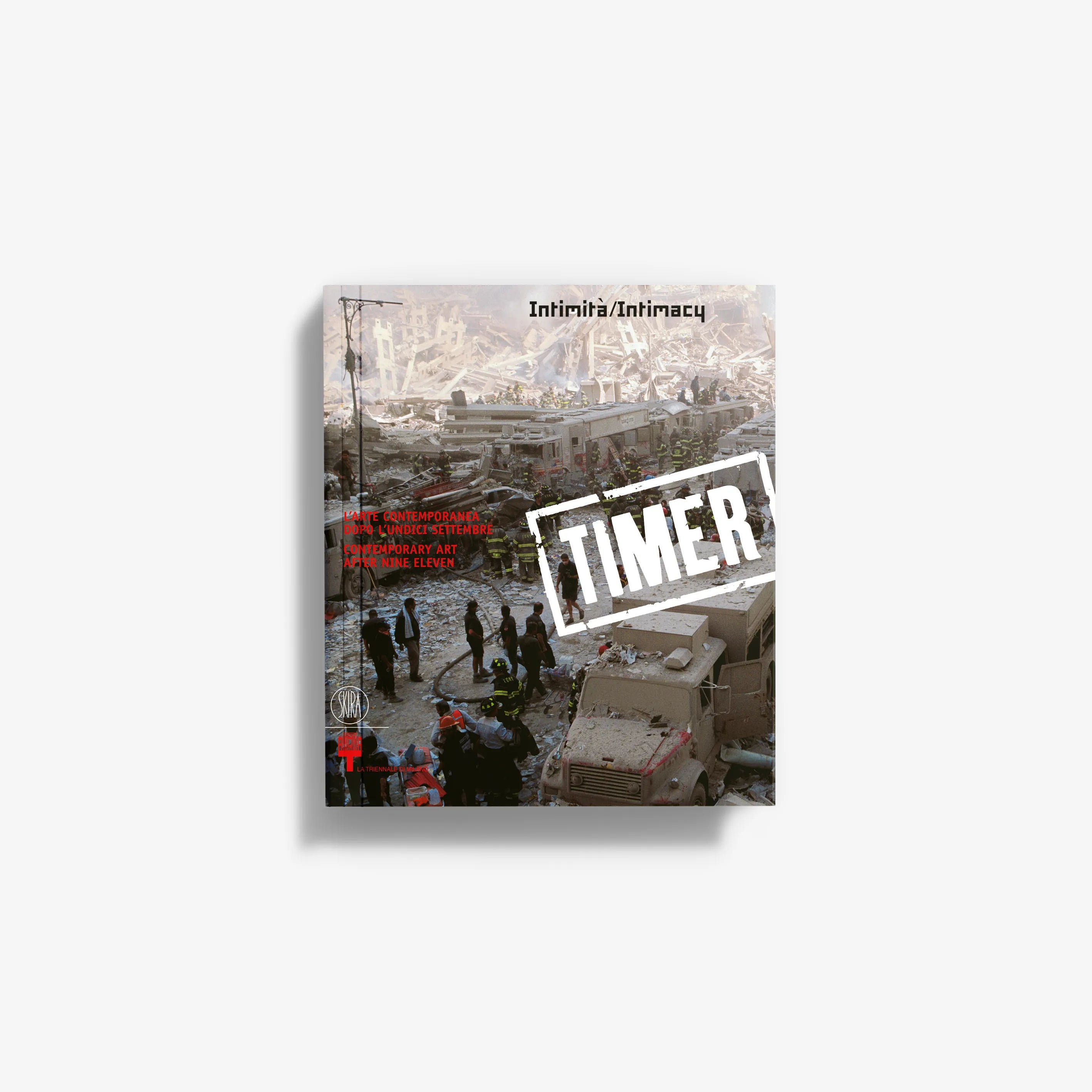 Contemporary art book with collage cover and large TIMER title