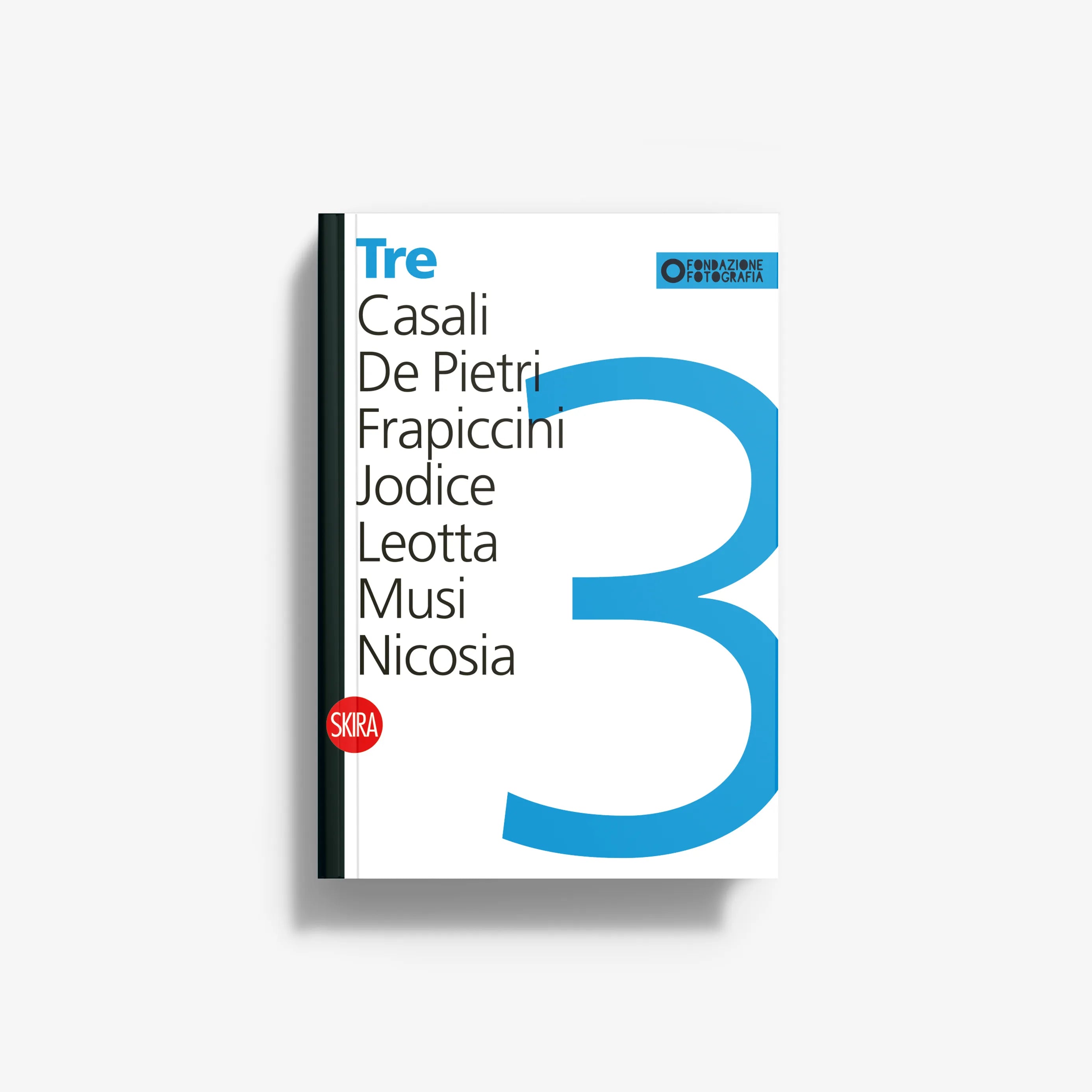 Hardcover book with large blue number 3 and Italian title text, SKIRA
