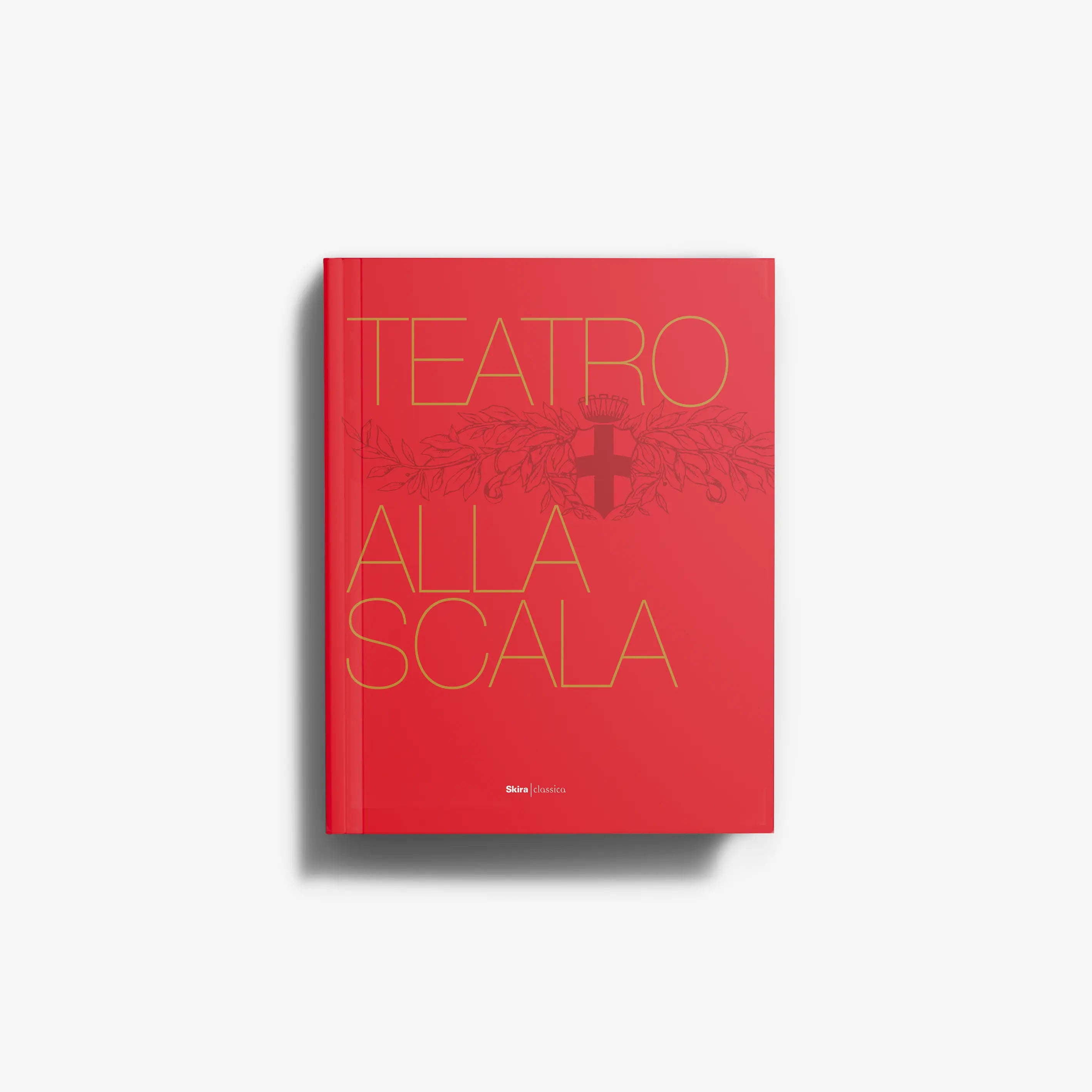 Red Teatro alla Scala book cover with large orange title text
