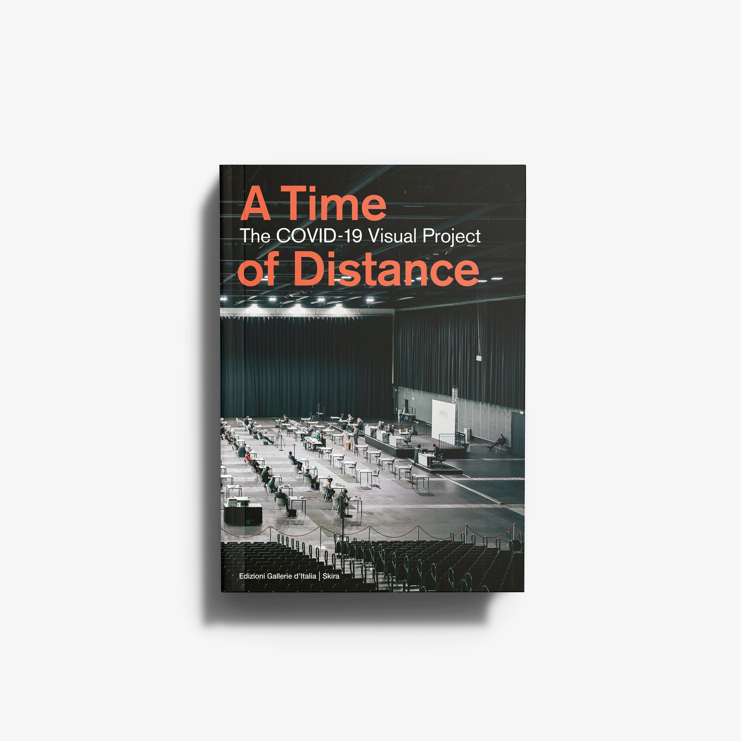 Contemporary art book by Skira Arte with cover text A Time of Distance and The COVID-19 Visual Project