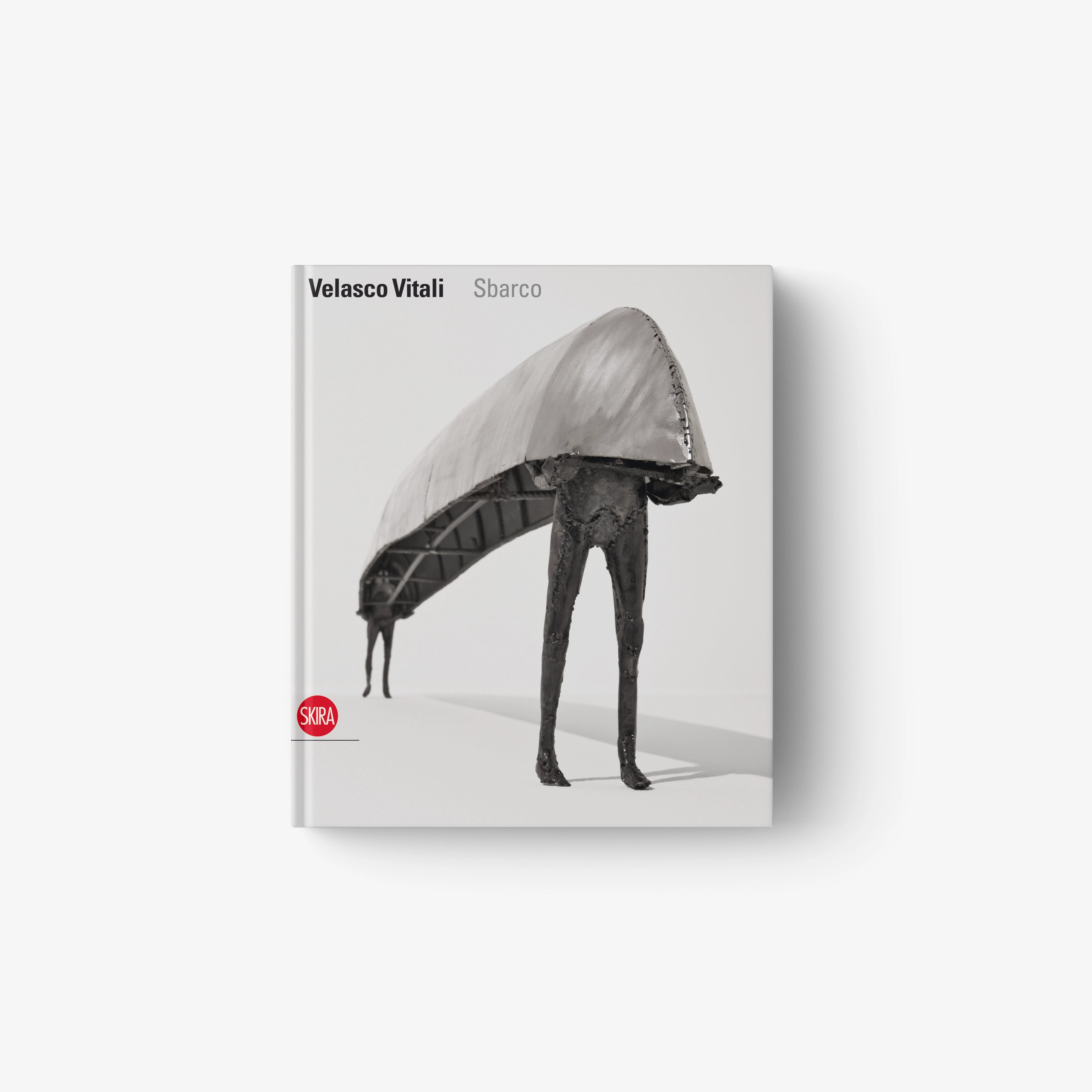 Album cover with abstract figure under draped gray canopy and dark pants