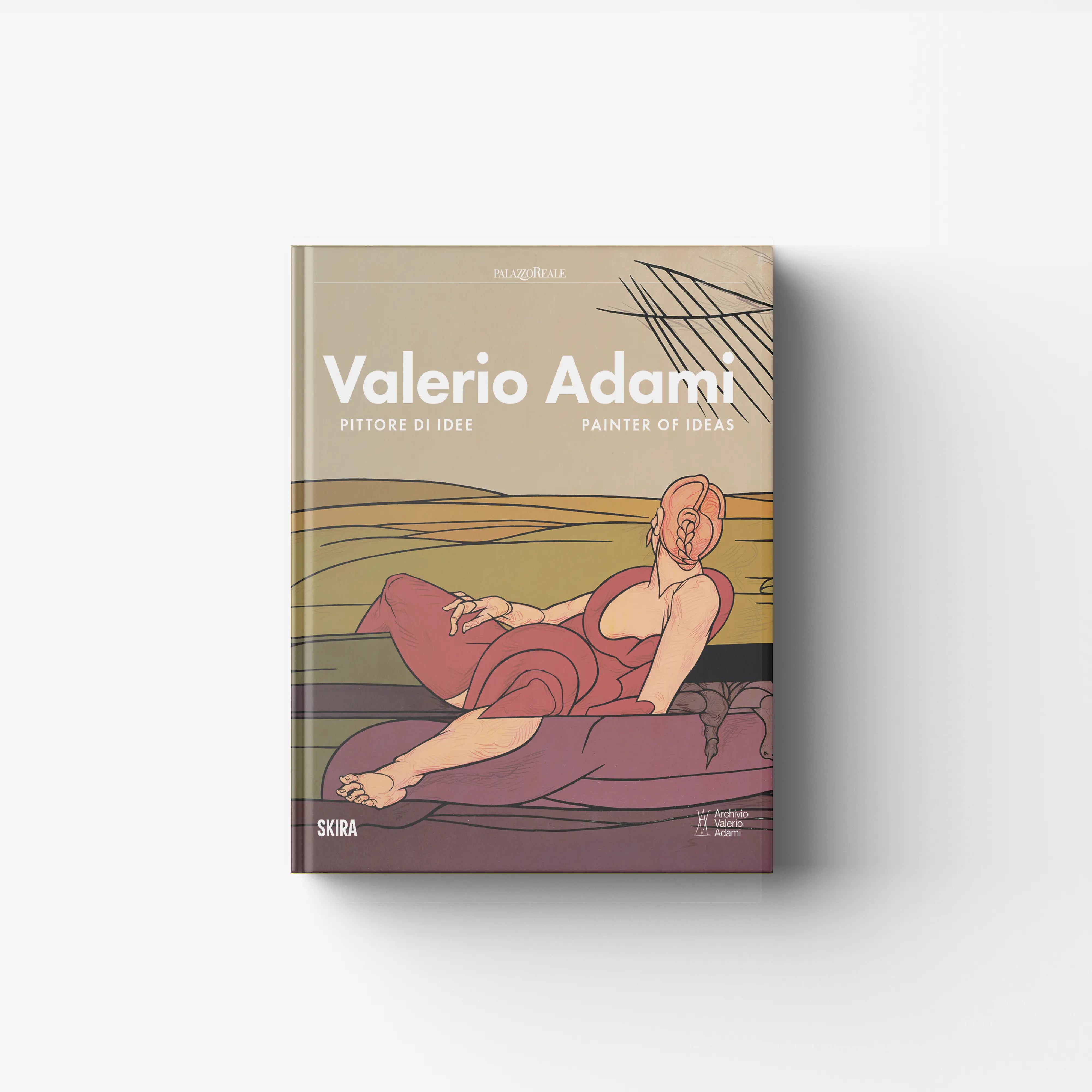 Book Valerio Adami by Skira Arte in beige with illustrated cover and hardback format