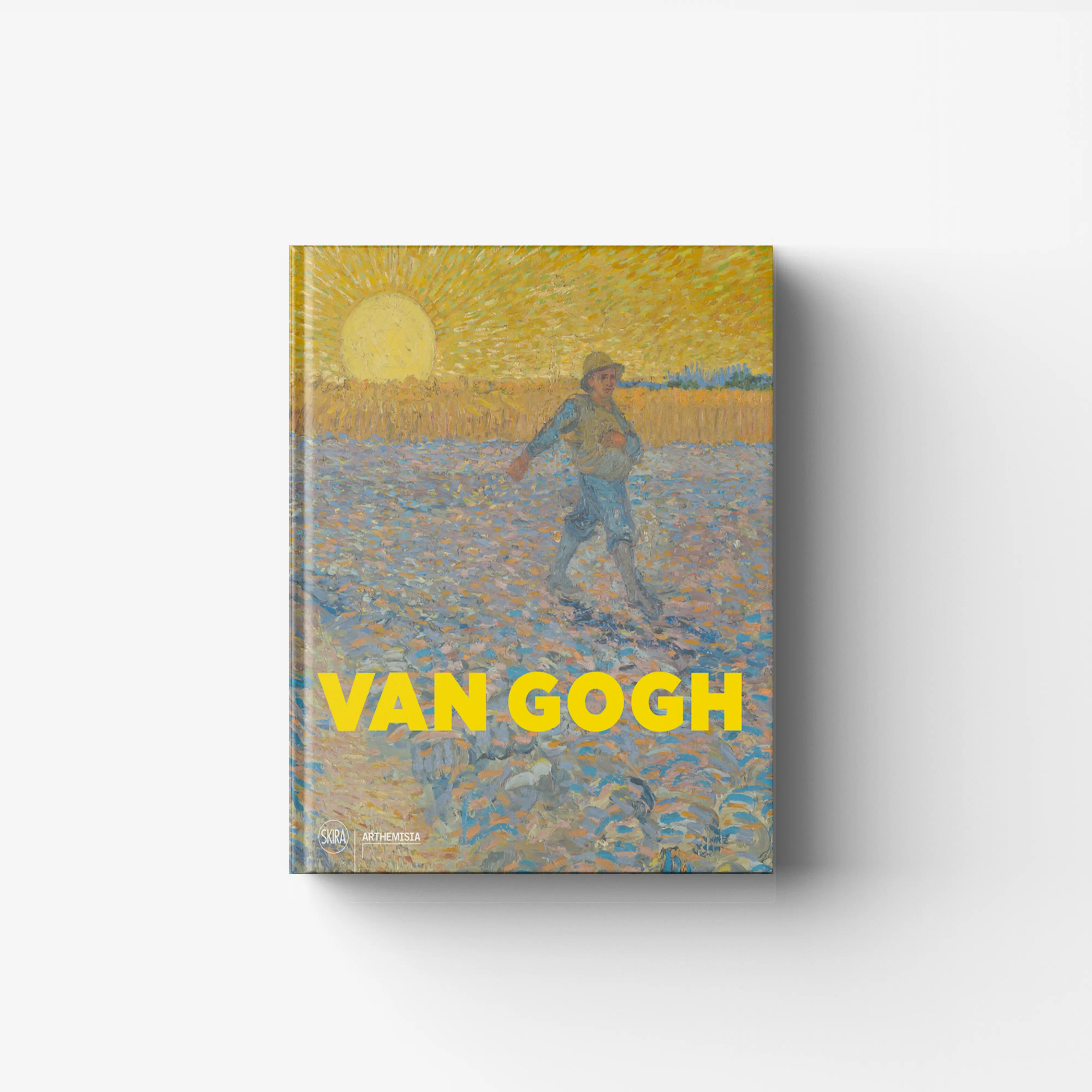 Art book by Skira Arte titled Van Gogh with illustrated collection cover showing sunlit figure in field