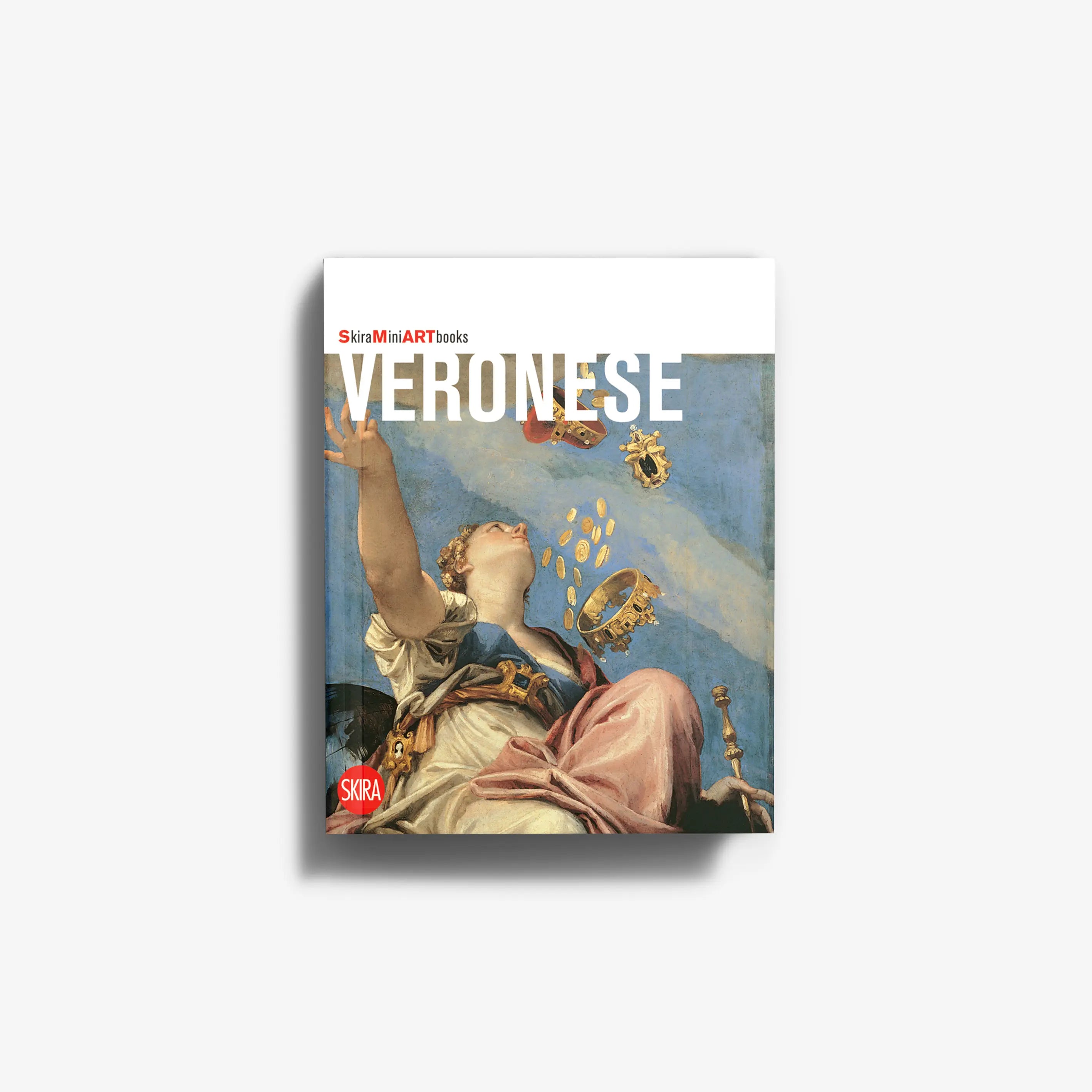 Classic Veronese painting featuring a woman in flowing robes reaching upward under a blue sky.