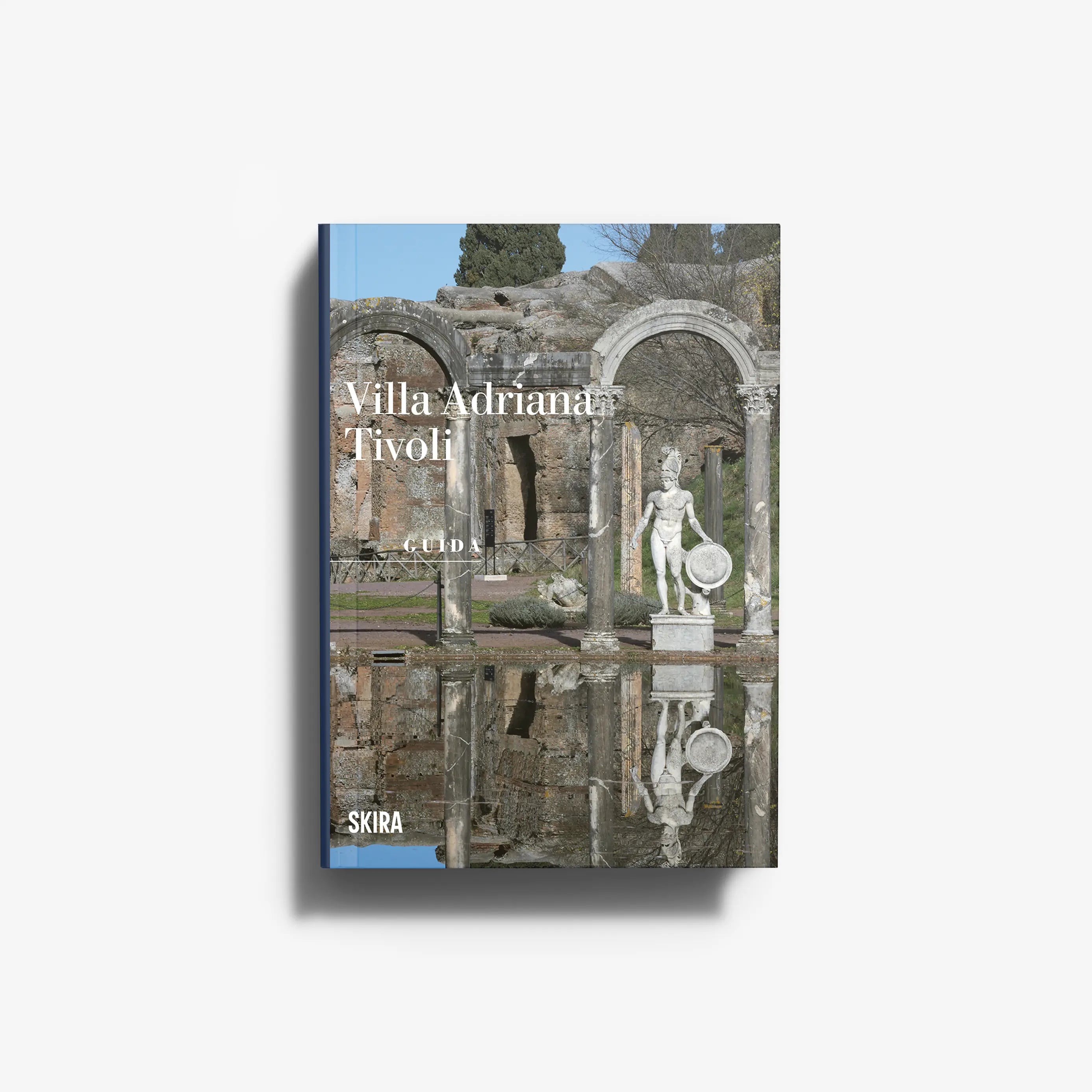 Art book Skira Arte with classical Greek and Roman decorative elements, showing Villa Adriana at Tivoli cover