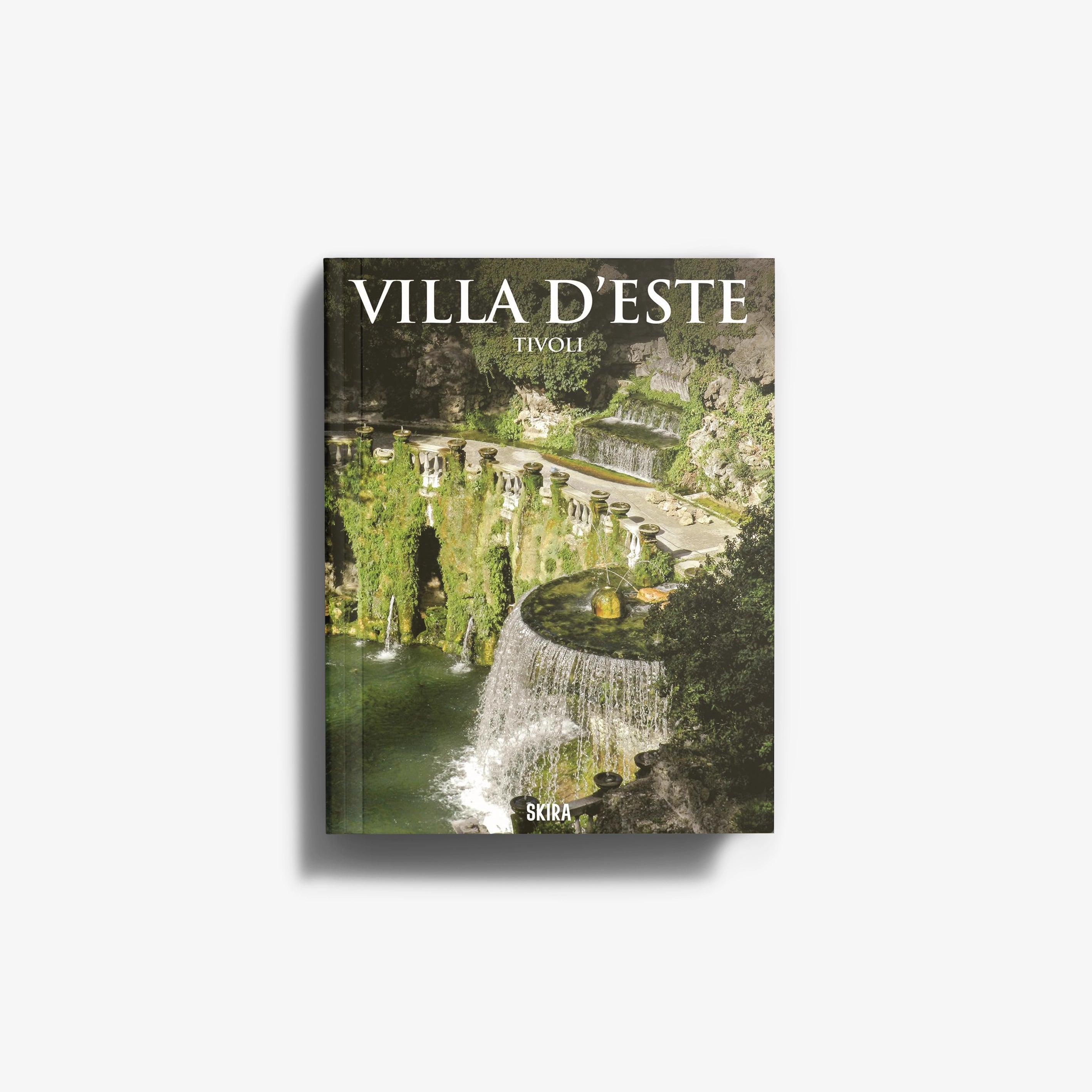 Hardback illustrated art history book by Skira Arte, Villa D'Este Tivoli, with garden fountains and grottoes on cover