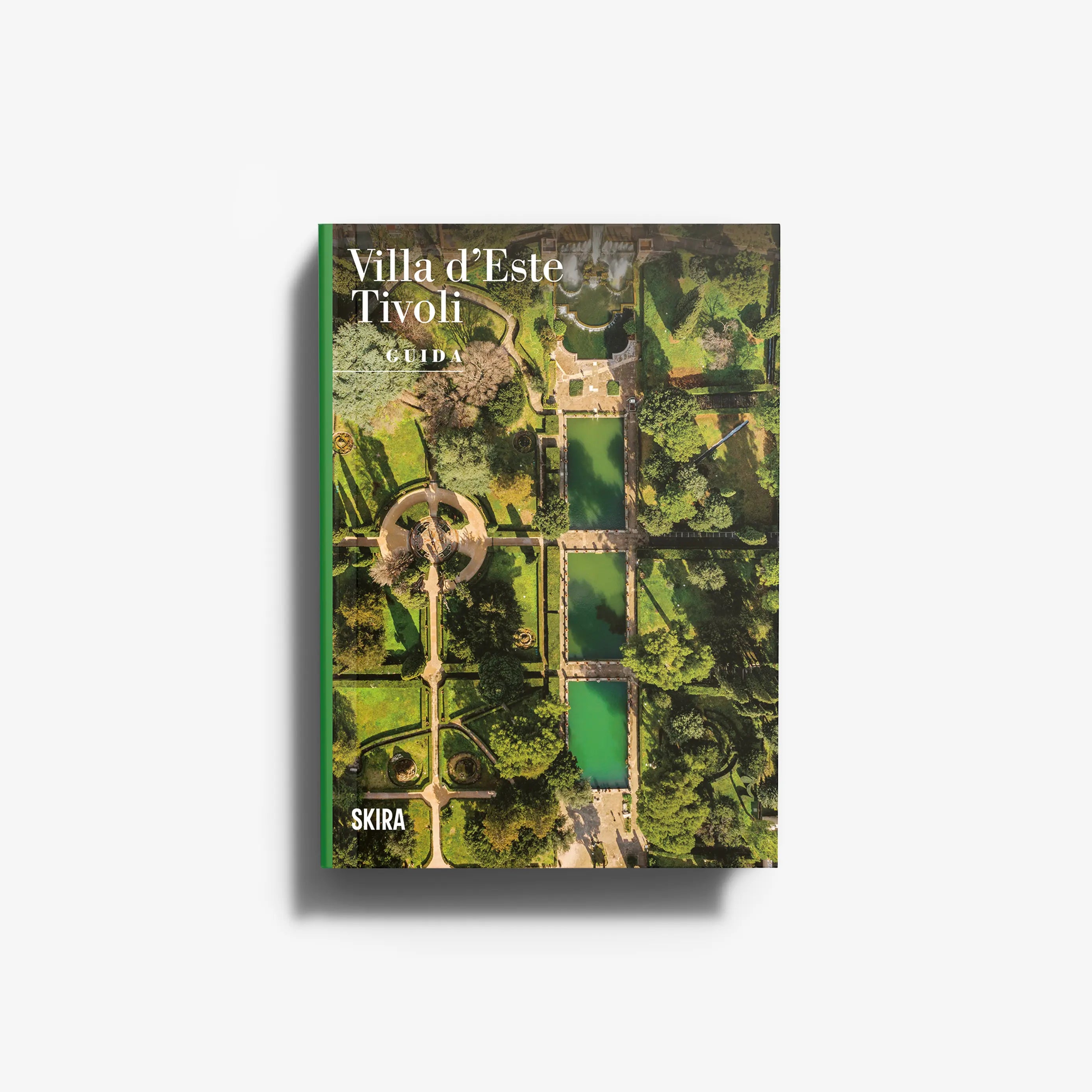 Art book by Skira Arte with green cover showing Renaissance garden fountains, grottos and nymphs aerial plan