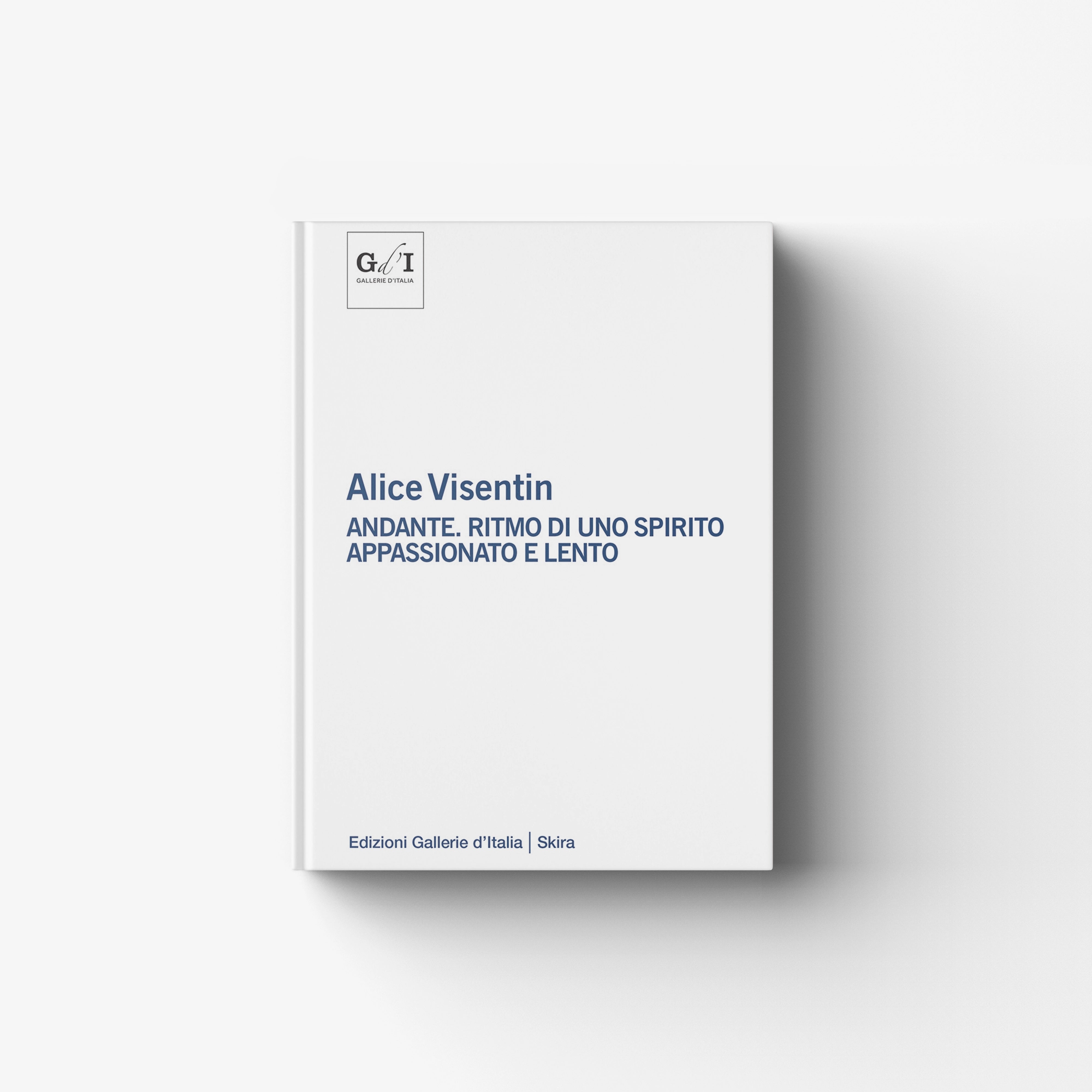 Art book in white with Skira Arte branding, Alice Visentin Andante, Monografia d'arte cover