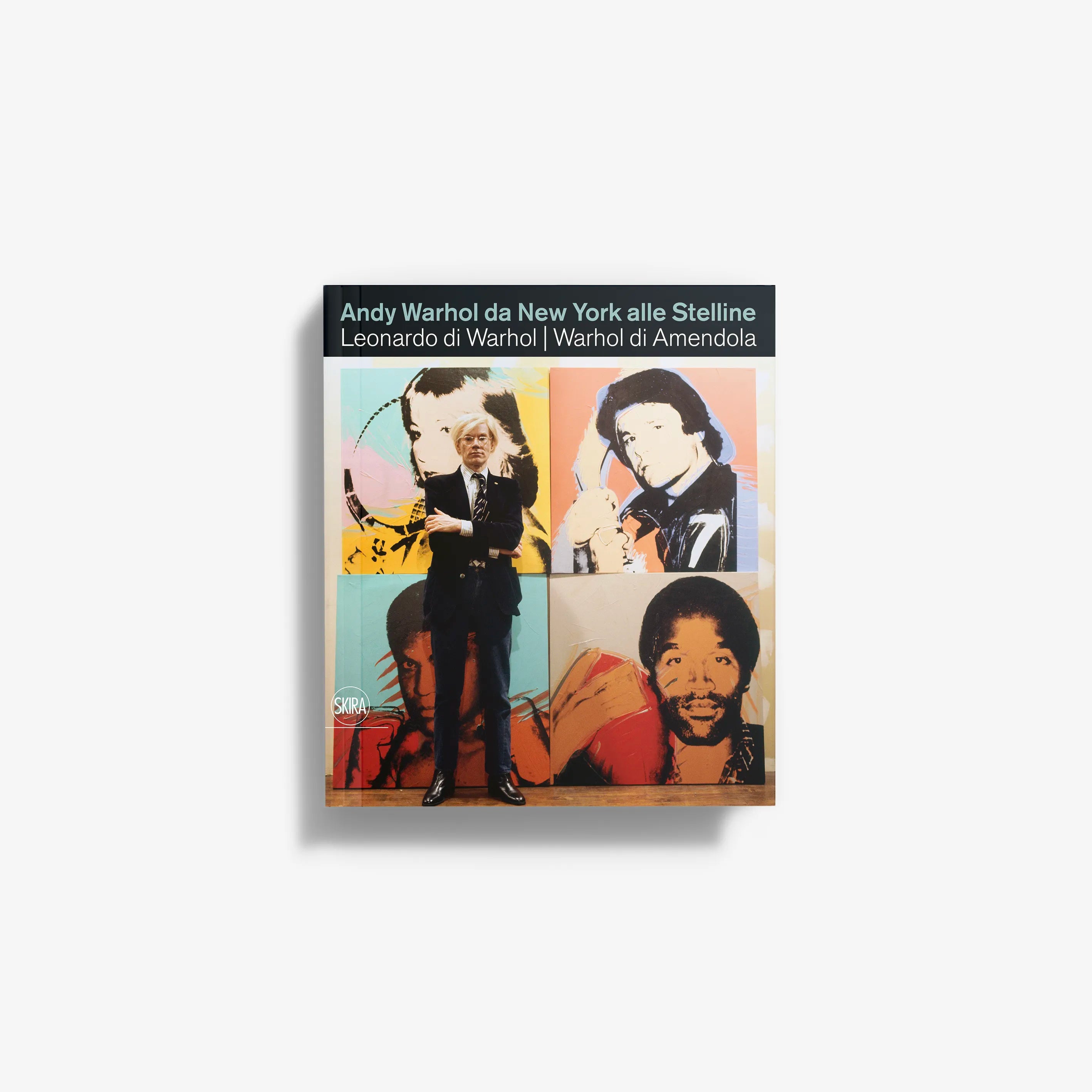 Art book by Skira Arte with Andy Warhol cover and illustrated portraits volume con venti ritratti