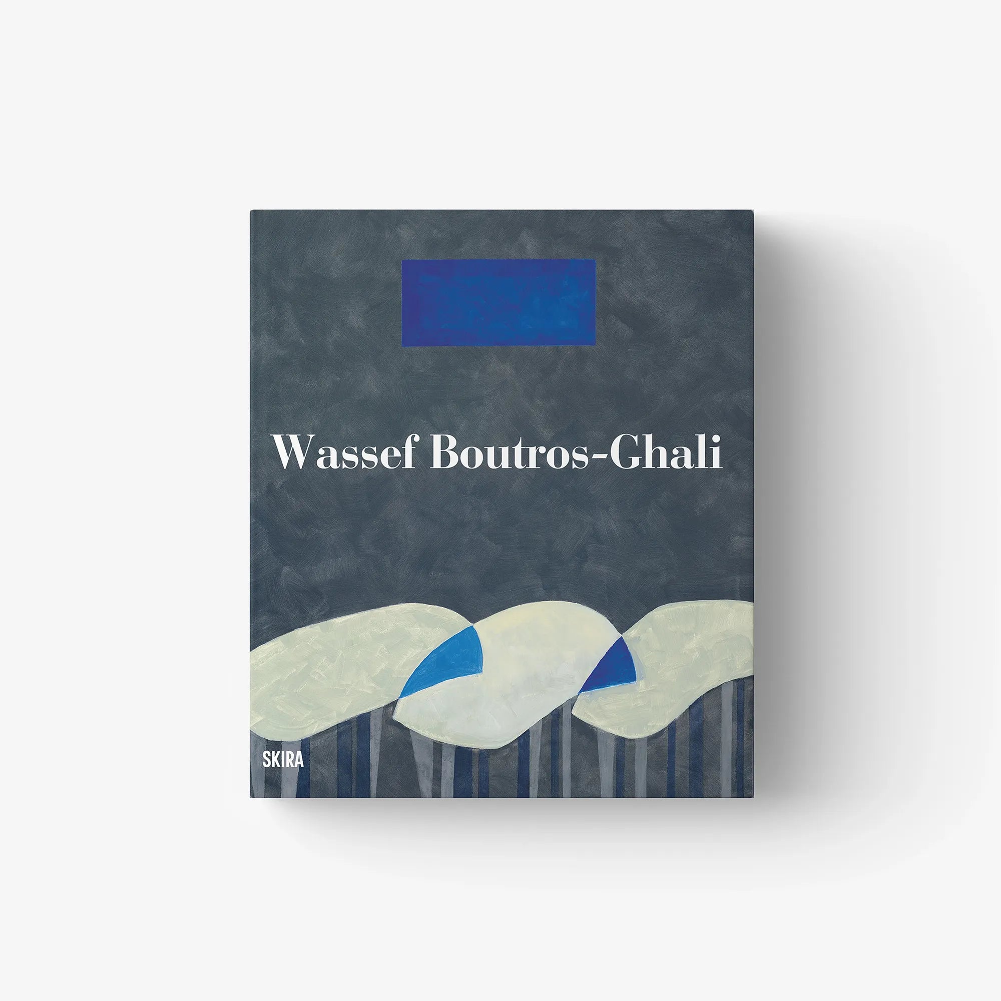 Wassef Boutros-Ghali catalogue raisonné book cover with abstract blue and gray design