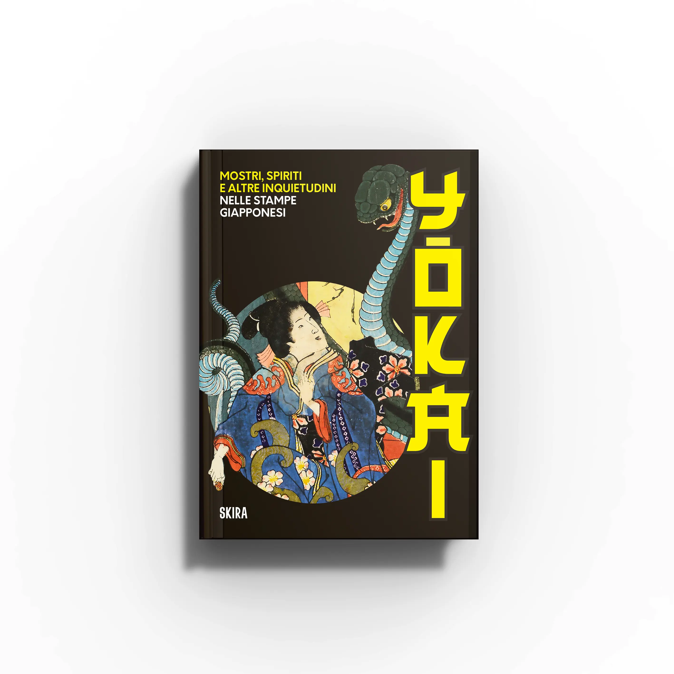 Illustrated art book by Skira Arte with Japanese print cover featuring a green serpent and yellow kanji characters