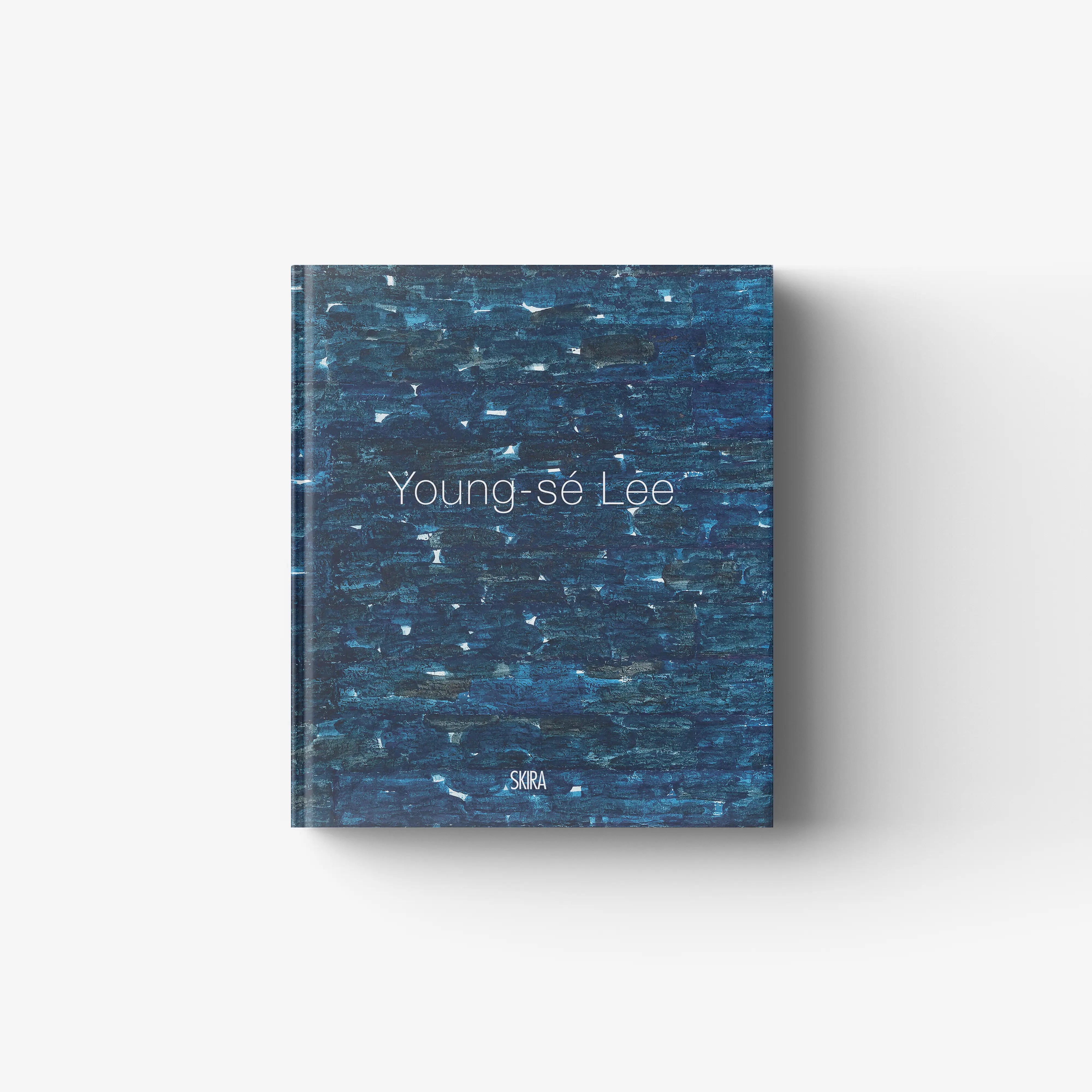 Contemporary art print on Hanji paper in blue and white with Korean natural inks by Skira Arte, Young-Sé Lee