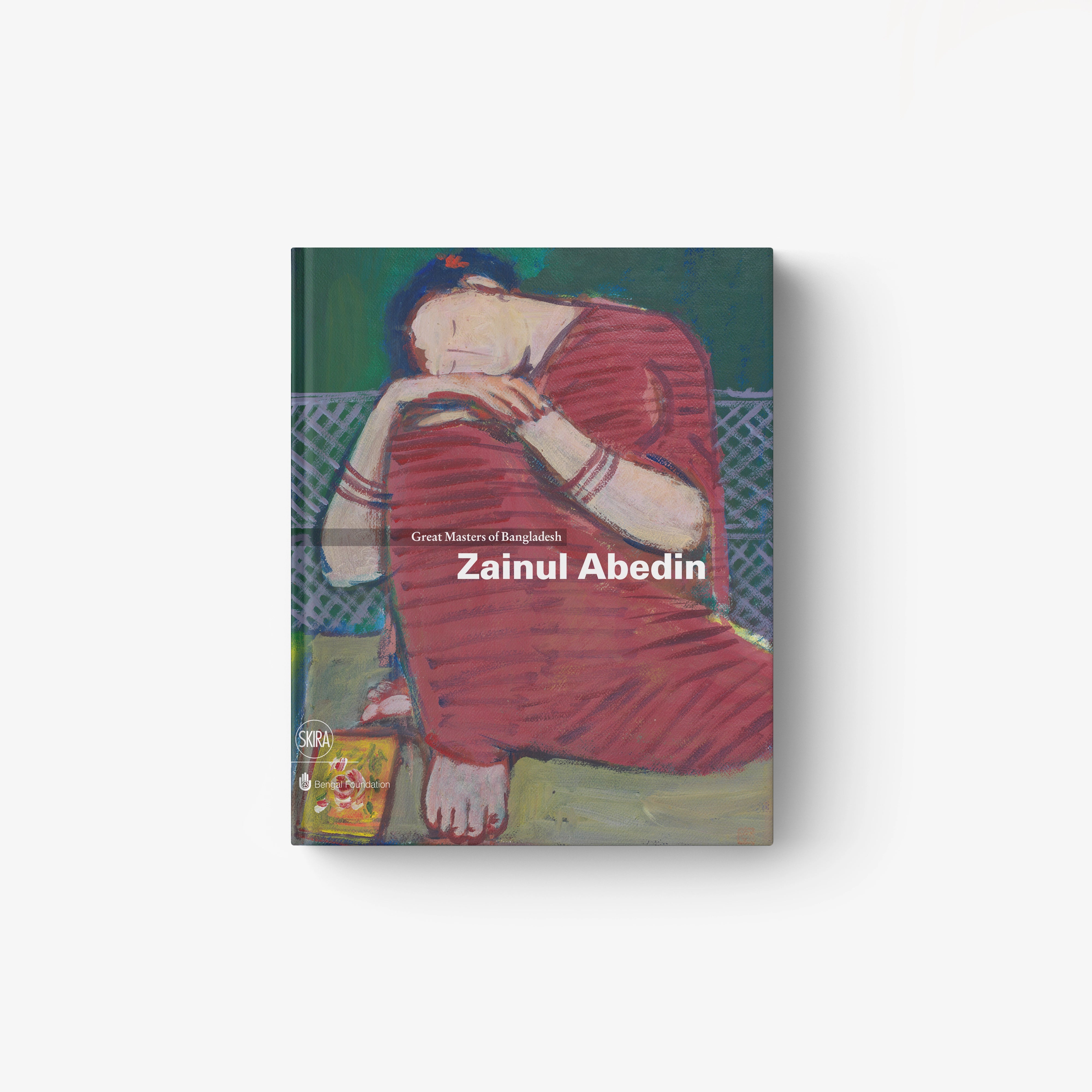 Illustrated Zainul Abedin biography book with green-blue cover and bold white title