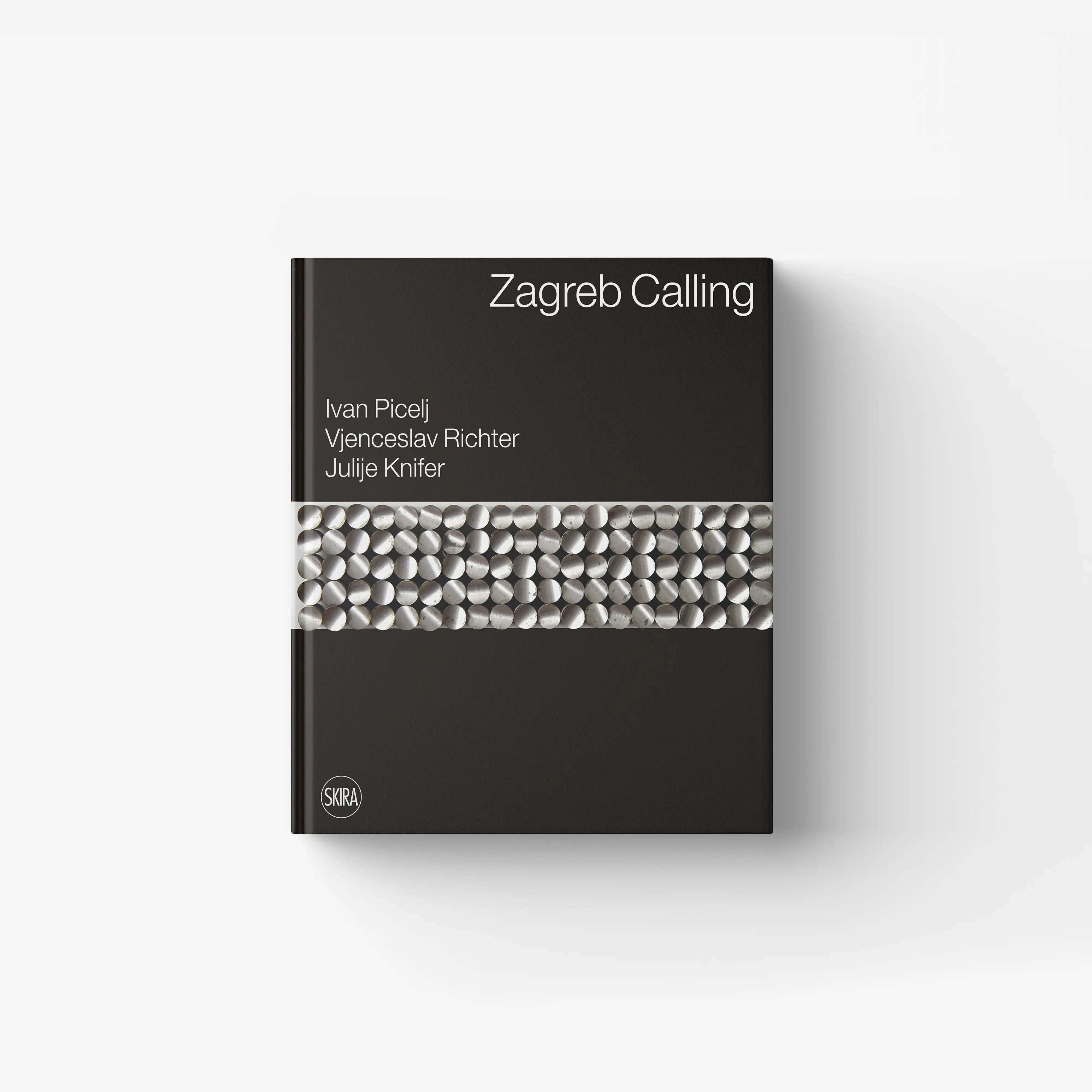 Art book by Skira Arte titled Zagreb Calling with dark cover and silver studded spine detail