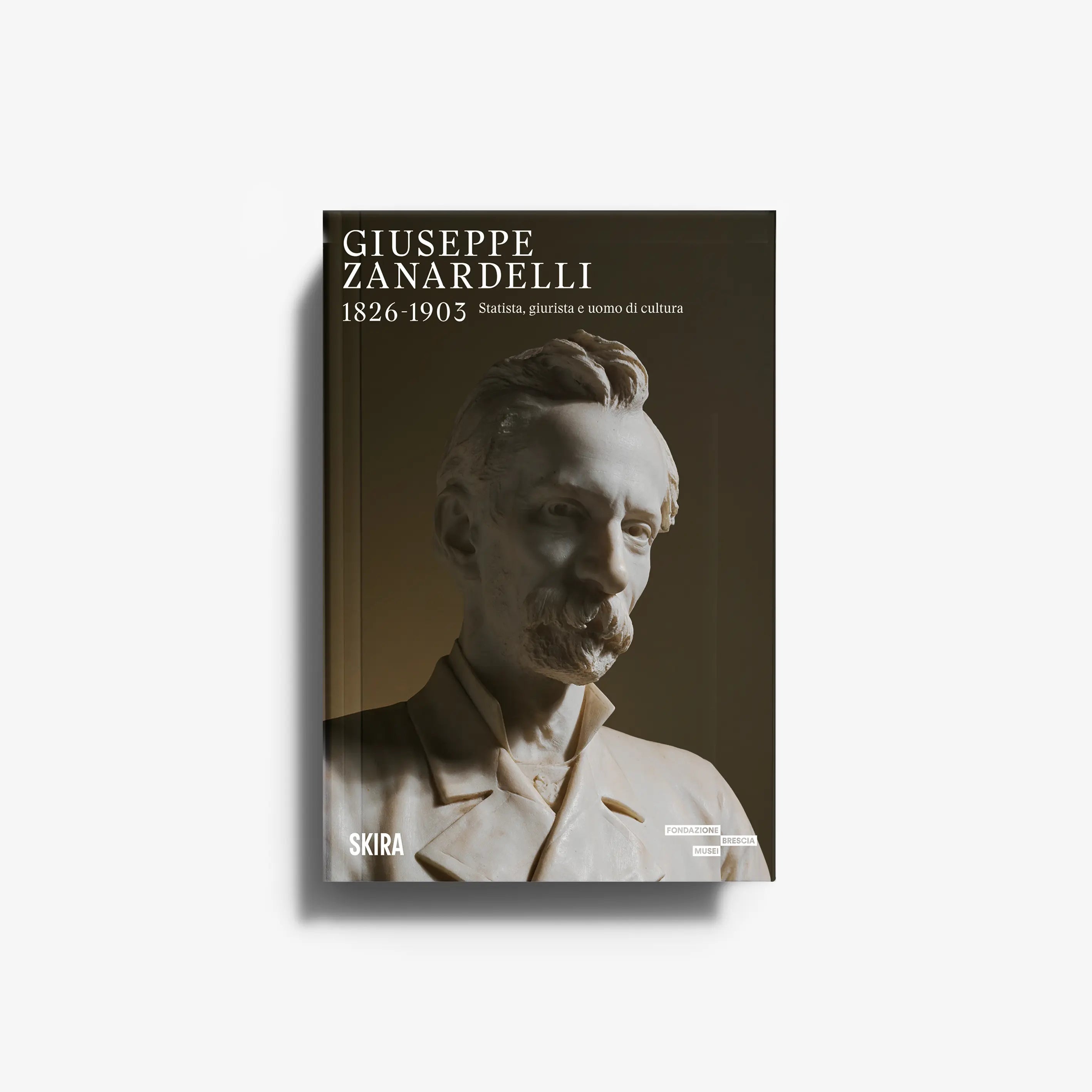 Giuseppe Zanardelli book with portrait cover, black and white
