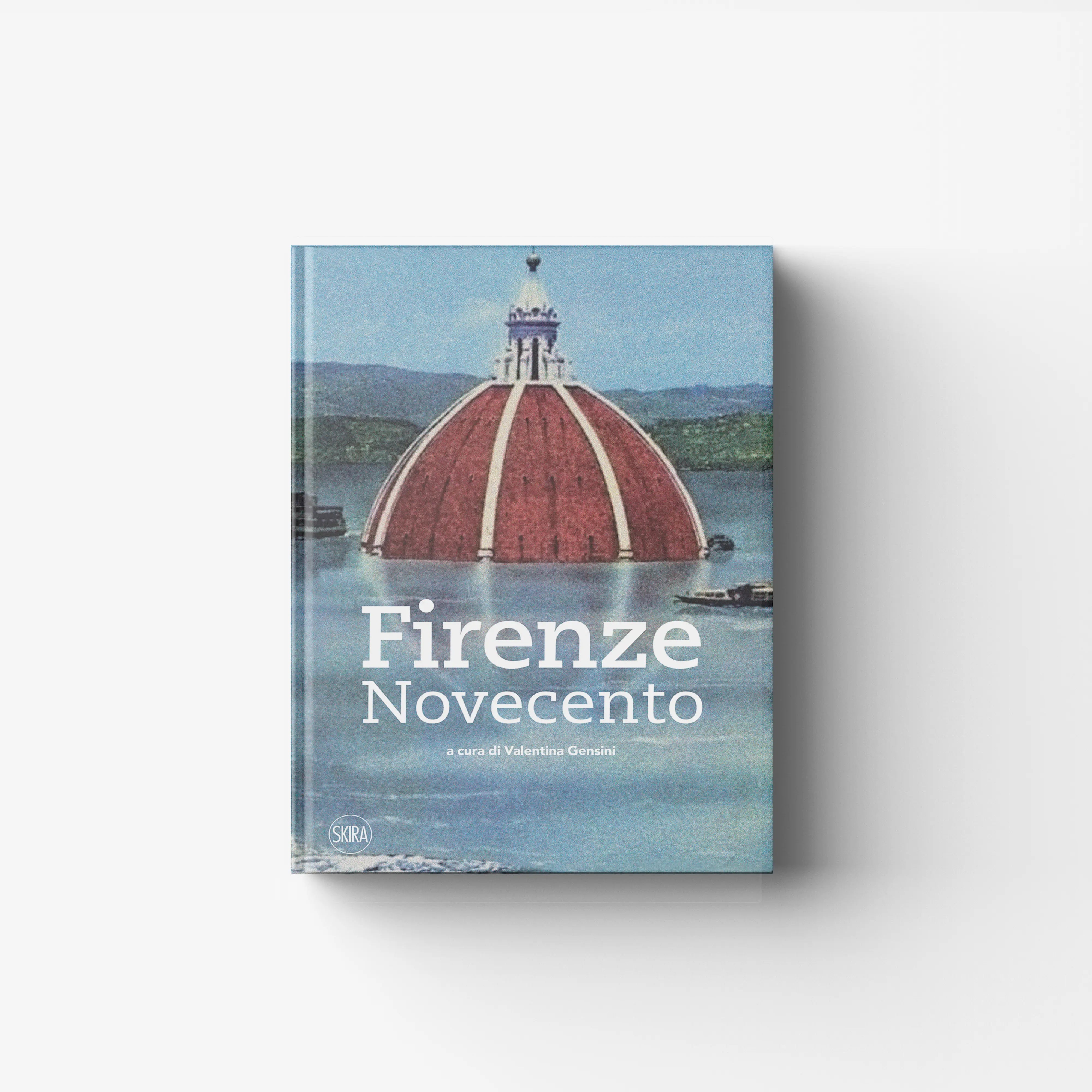 Art book in blue with red dome cover, Skira Arte, Firenze Novecento, storia artistica fiorentina del XX secolo