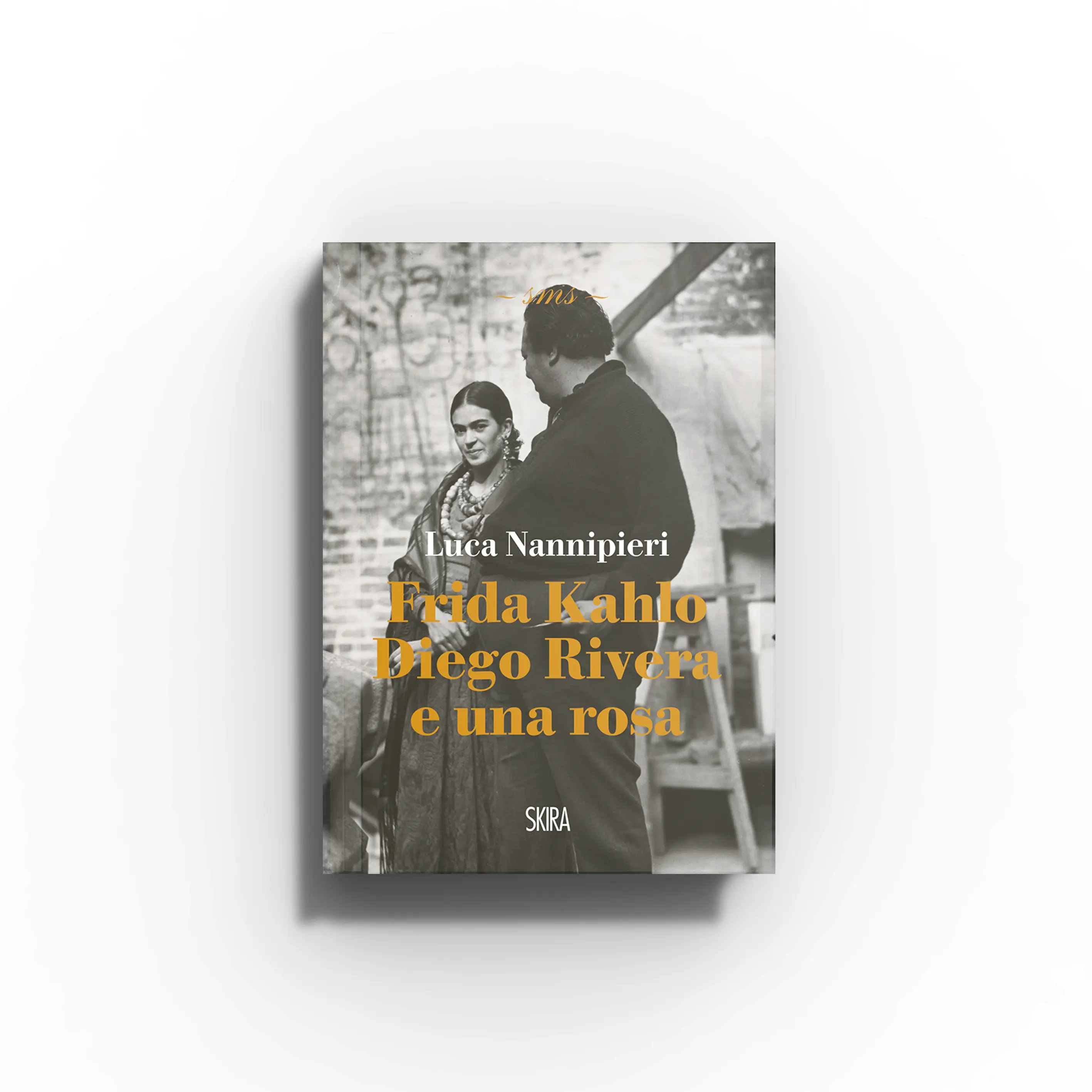 Art book in black and white with portrait cover, Skira Arte, Frida Kahlo and Diego Rivera critical essay