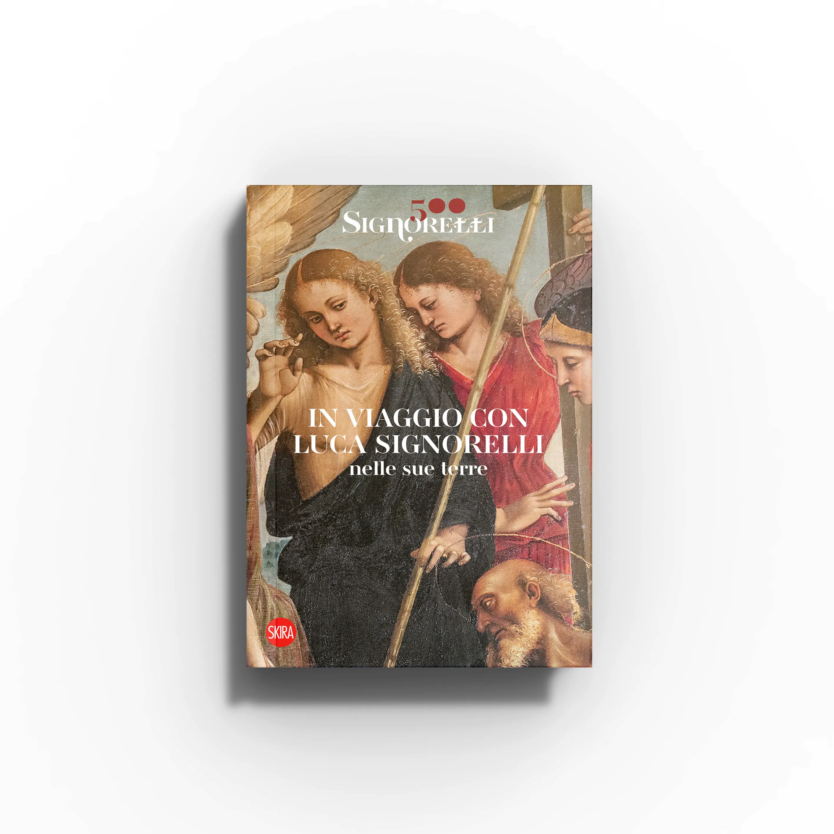 Art book with illustrated cover featuring Luca Signorelli, Skira Arte, five themed itineraries